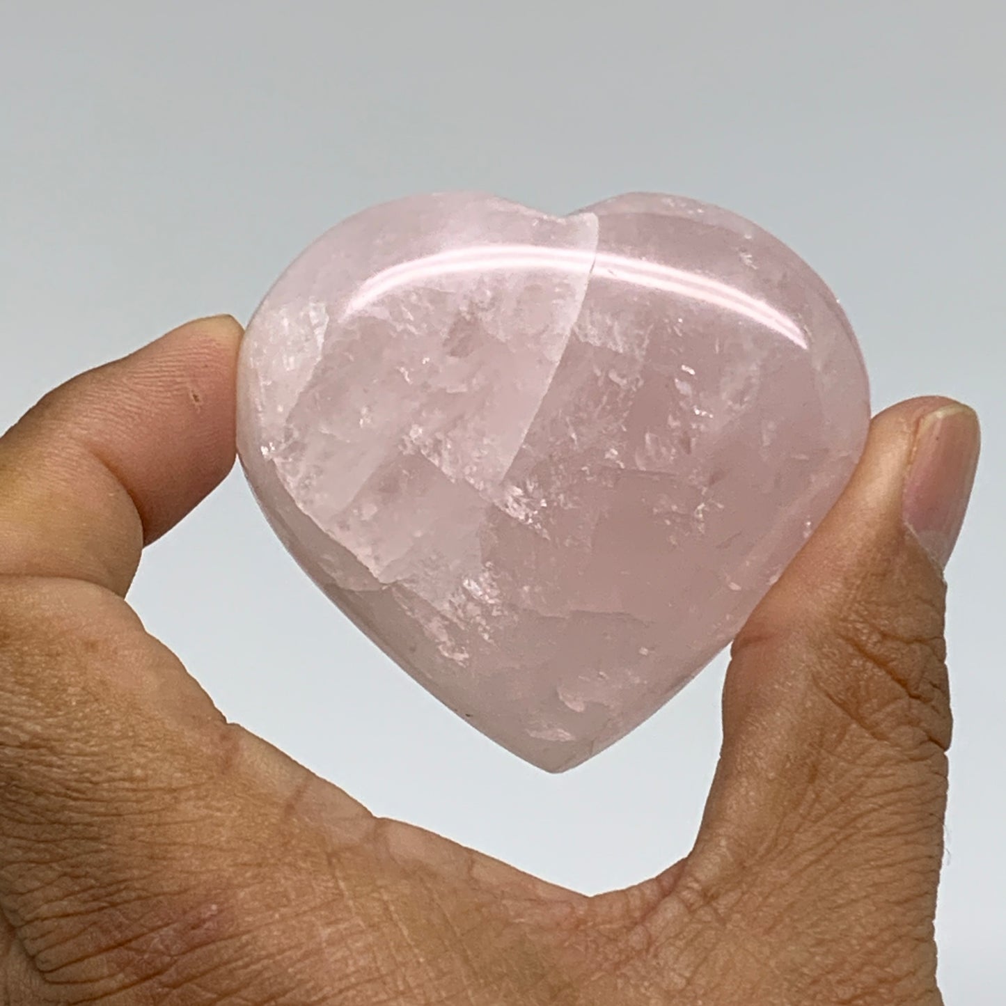 164.5g, 1.9"-2", 2pcs,  Rose Quartz Heart Healing Crystal @Madagascar, B34574