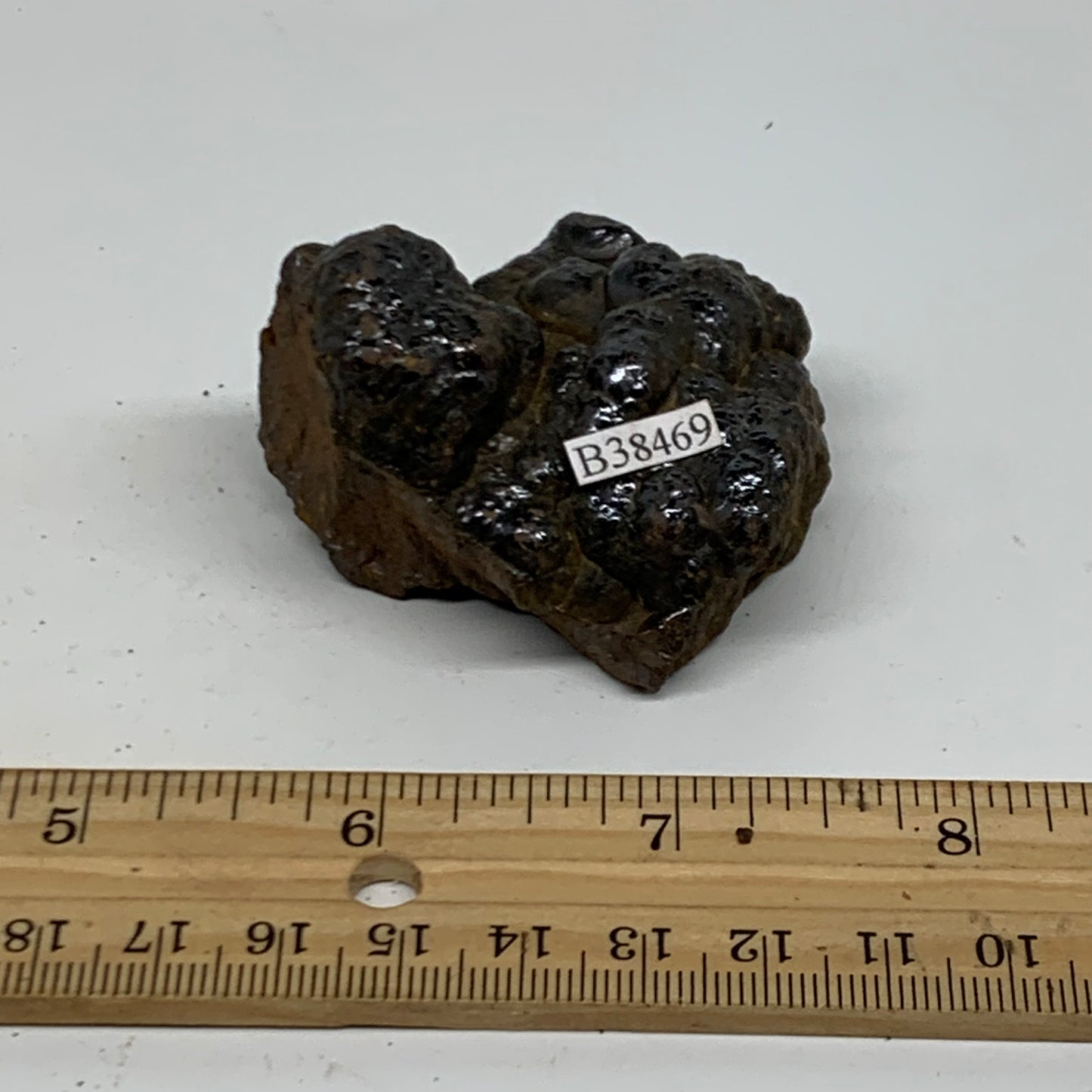 121.2g, 2.1"x2"x1.3", Rough Hematite Botryoidal Mineral Crystal, B38469