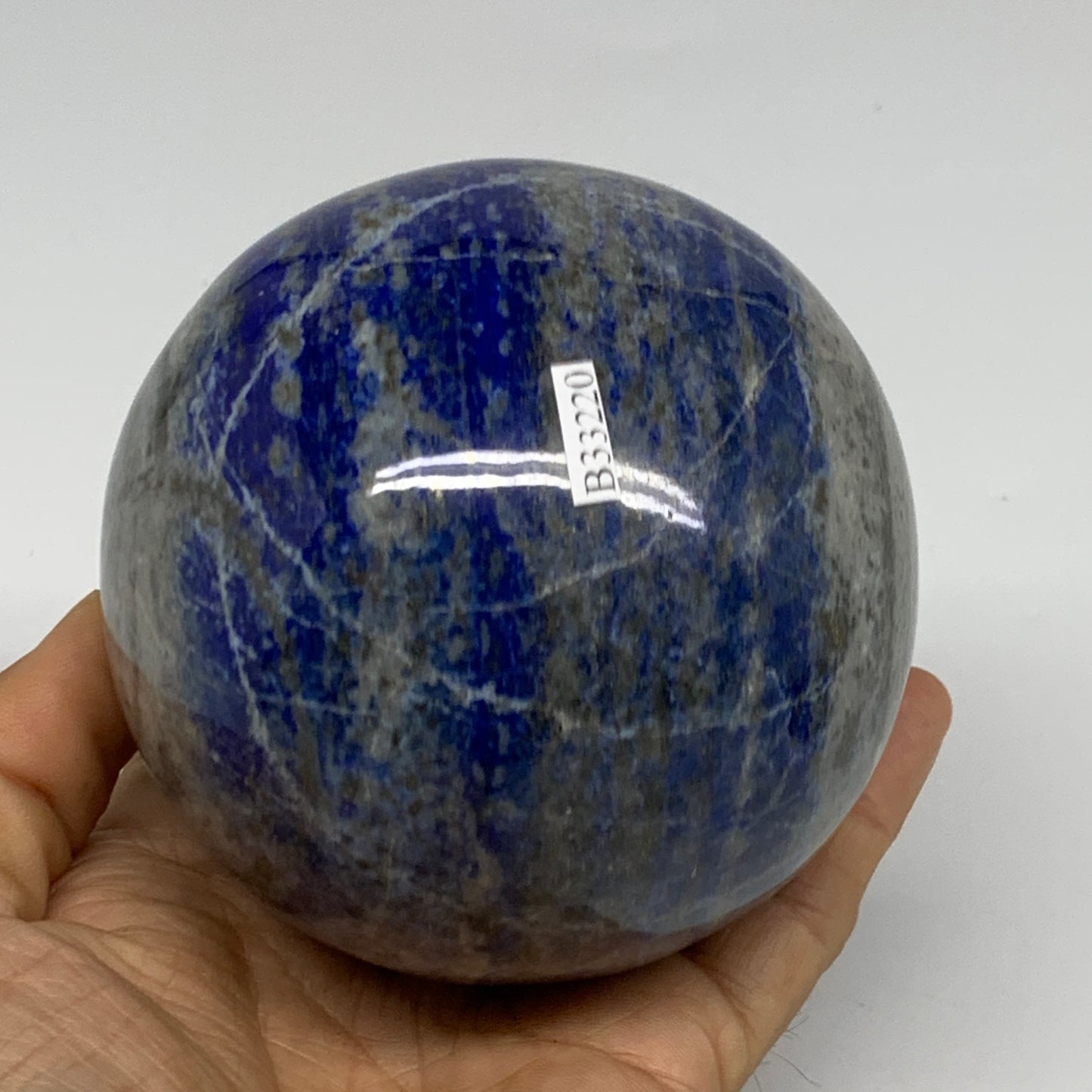2.4 lbs, 3.5" (87mm), Lapis Lazuli Sphere Ball Gemstone @Afghanistan, B33220