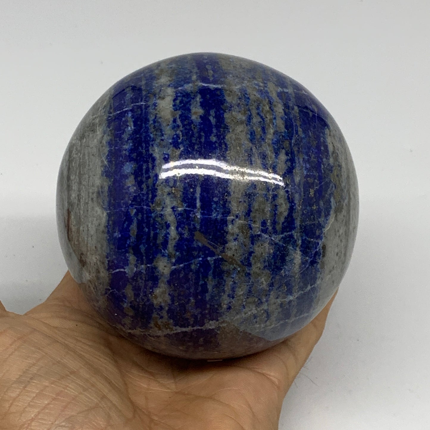 2.4 lbs, 3.5" (87mm), Lapis Lazuli Sphere Ball Gemstone @Afghanistan, B33220