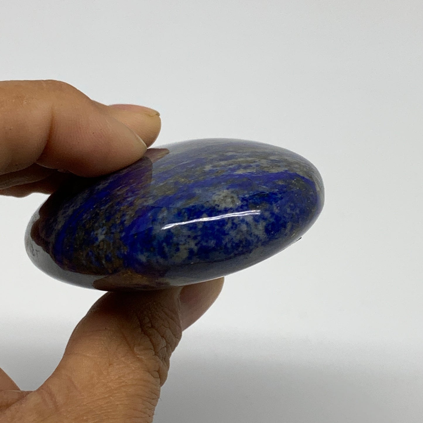 186.1g, 3.3"x2.1"x1", Natural Lapis Lazuli Palm Stone @Afghanistan, B36705