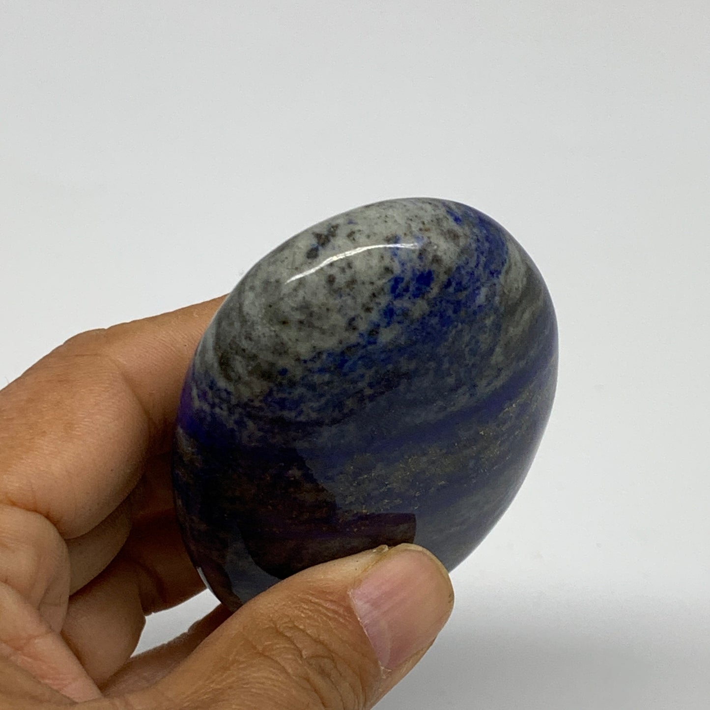 186.1g, 3.3"x2.1"x1", Natural Lapis Lazuli Palm Stone @Afghanistan, B36705