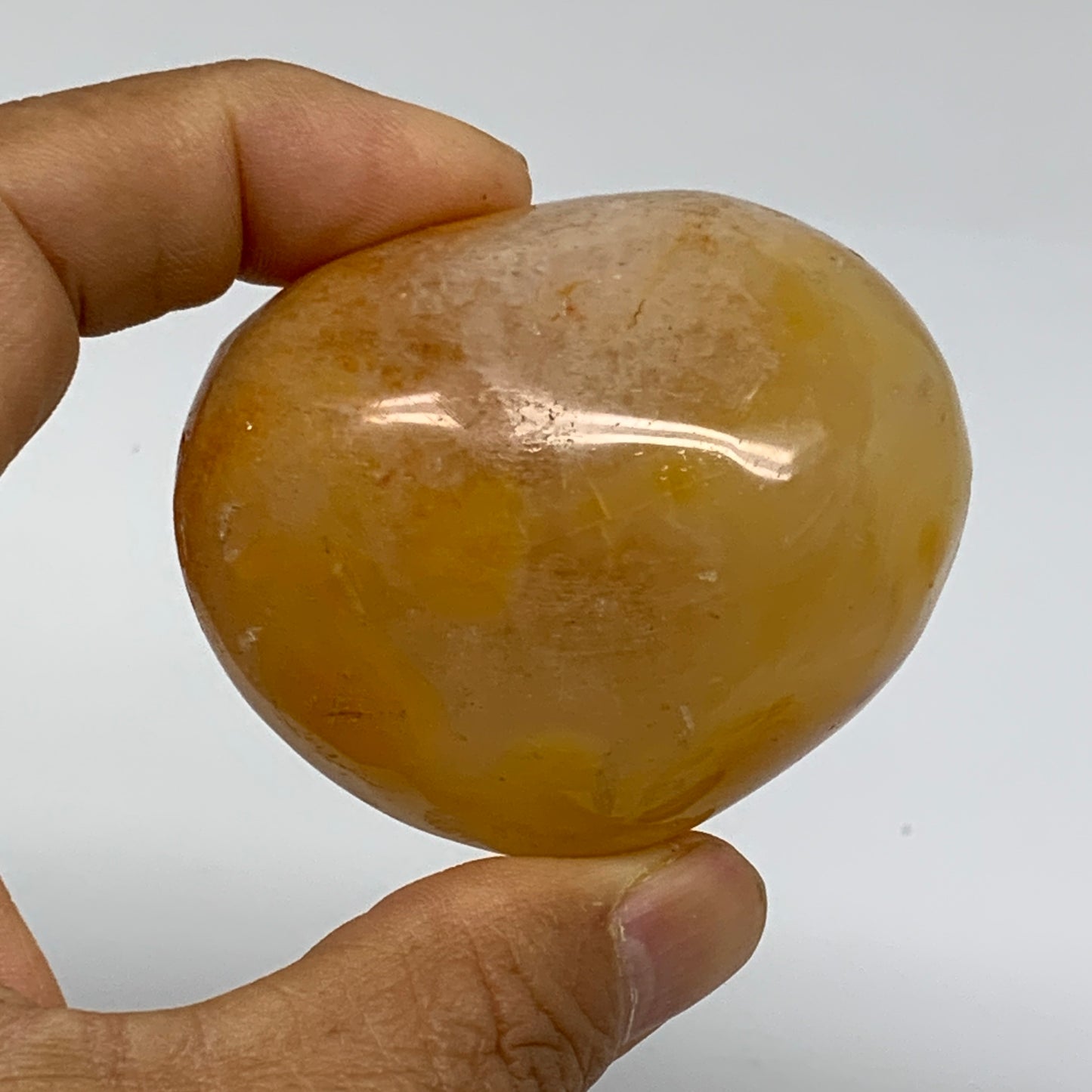 208.3g, 2.2"-2.3", 2pcs, Red Carnelian Palm-Stone Gem Crystal Polished, B37612