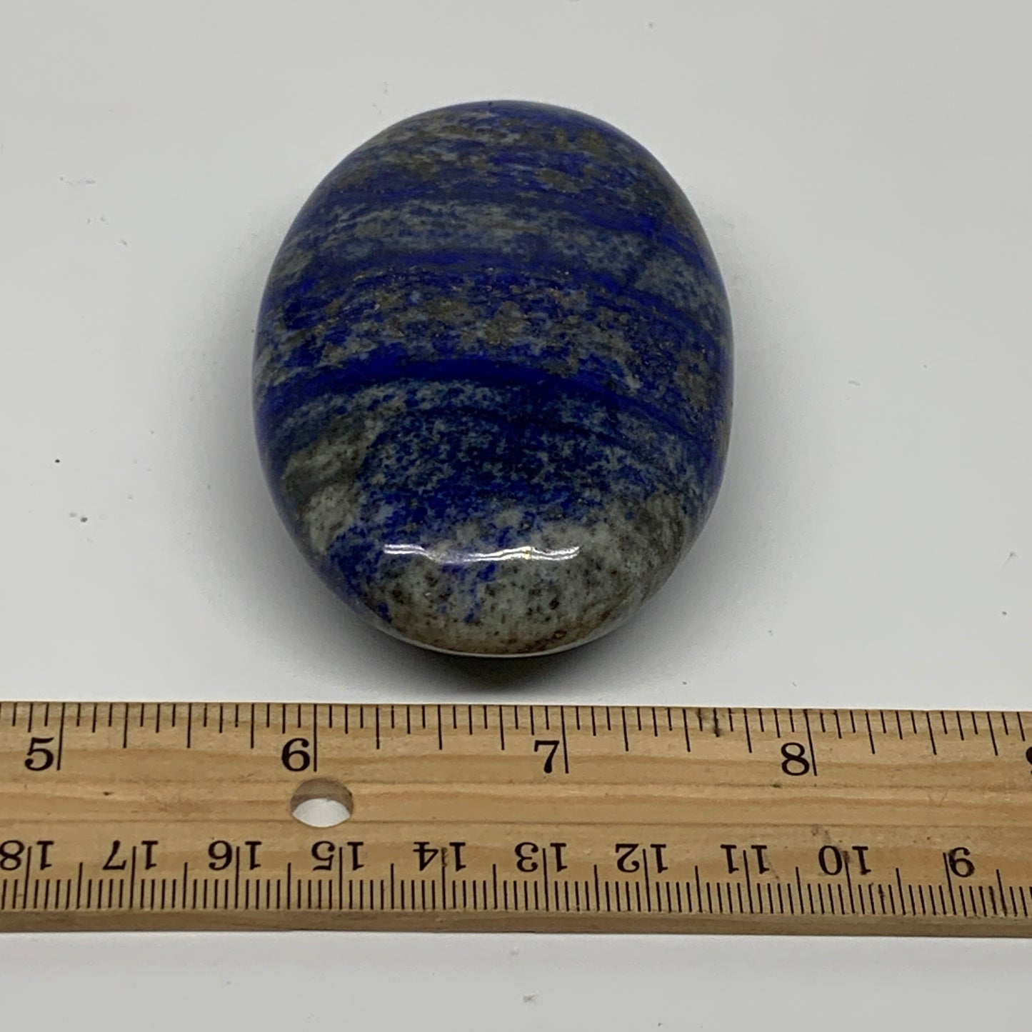 186.1g, 3.3"x2.1"x1", Natural Lapis Lazuli Palm Stone @Afghanistan, B36705