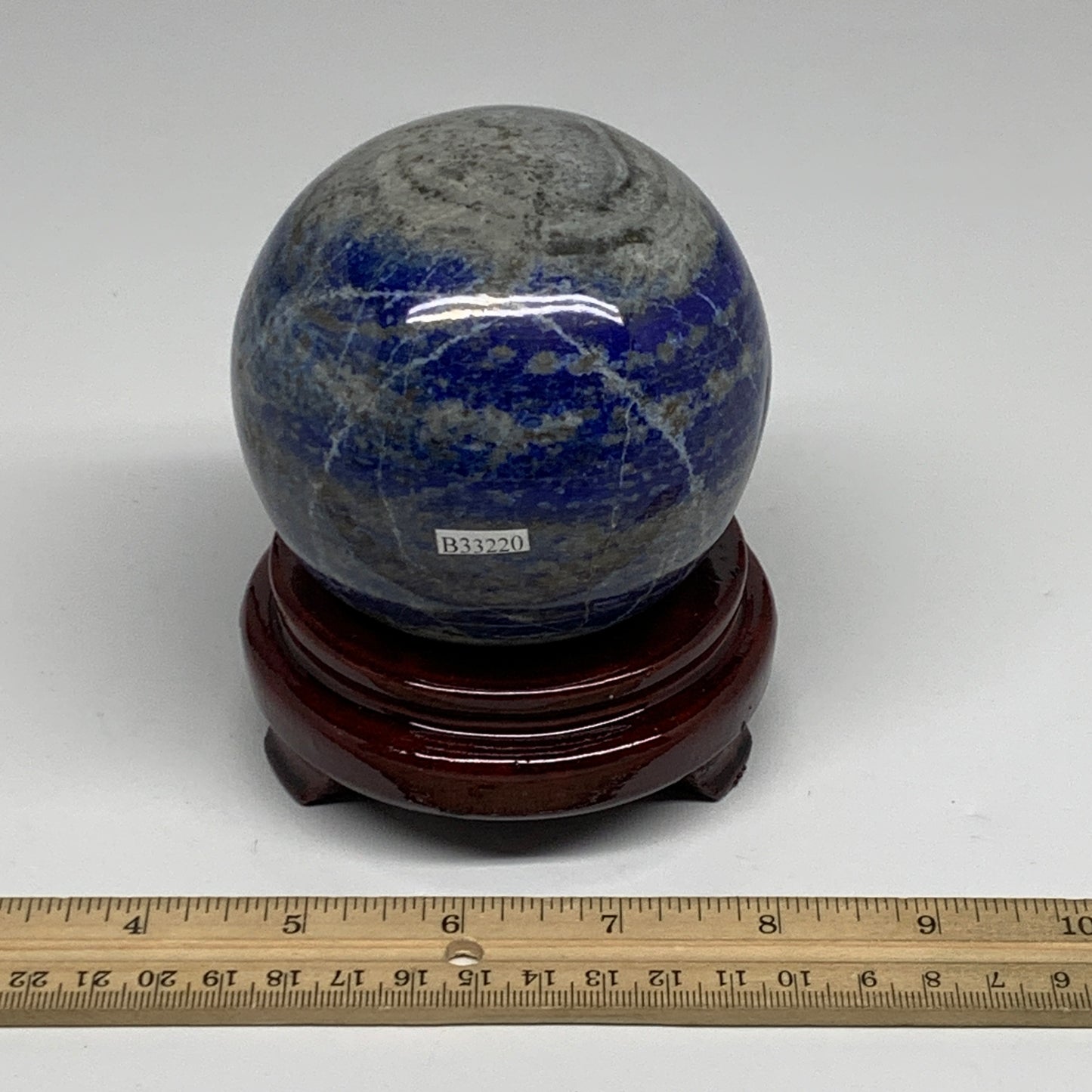 2.4 lbs, 3.5" (87mm), Lapis Lazuli Sphere Ball Gemstone @Afghanistan, B33220