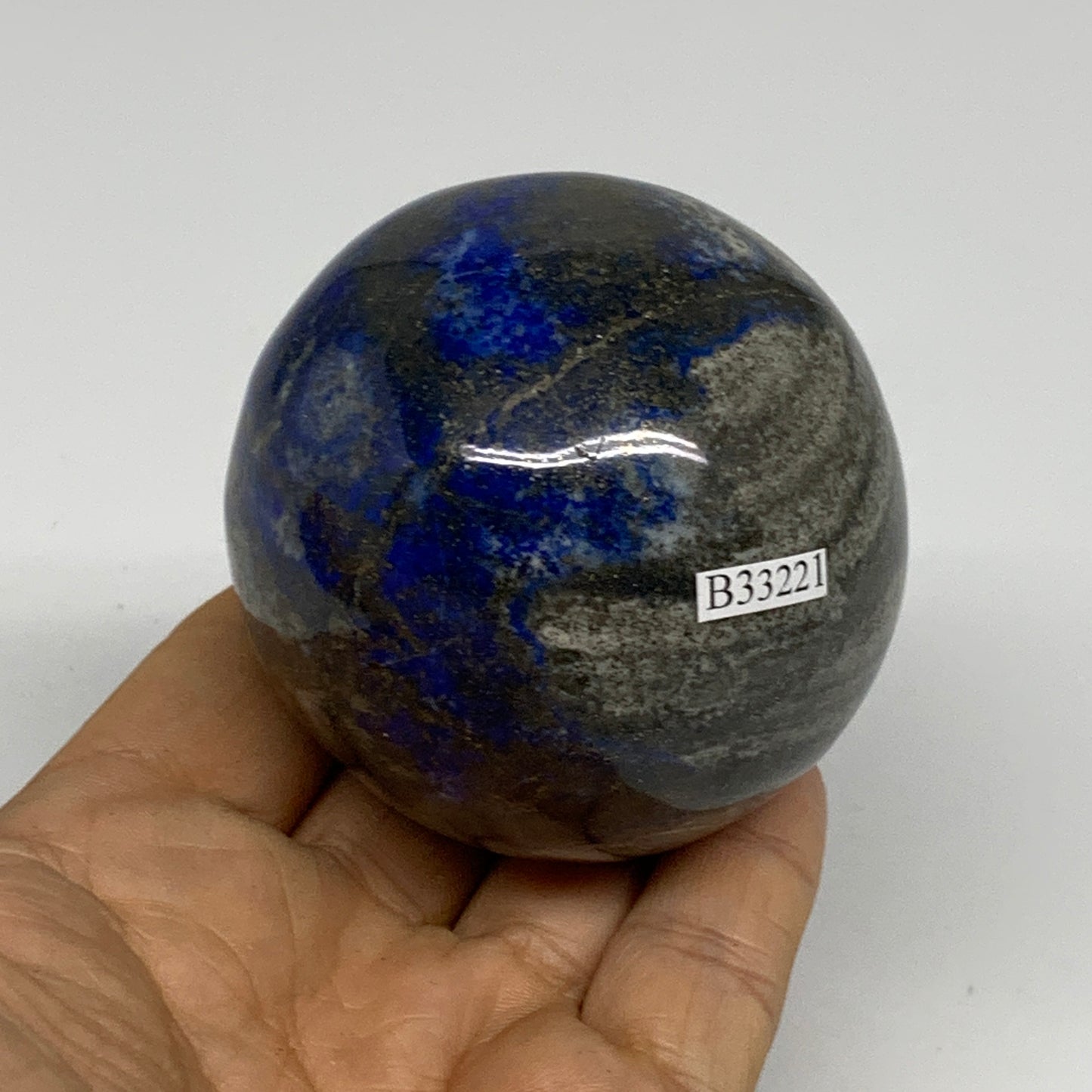0.87 lbs, 2.5" (62mm), Lapis Lazuli Sphere Ball Gemstone @Afghanistan, B33221