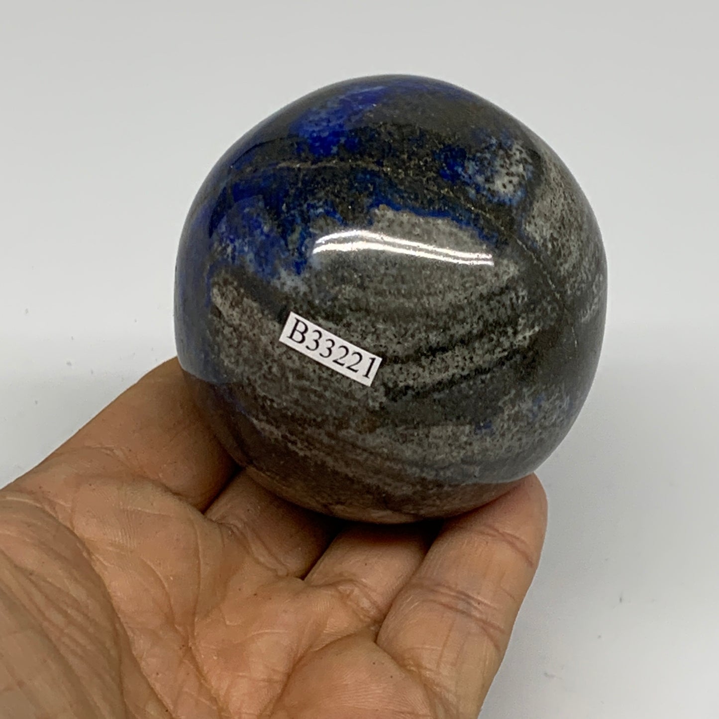 0.87 lbs, 2.5" (62mm), Lapis Lazuli Sphere Ball Gemstone @Afghanistan, B33221