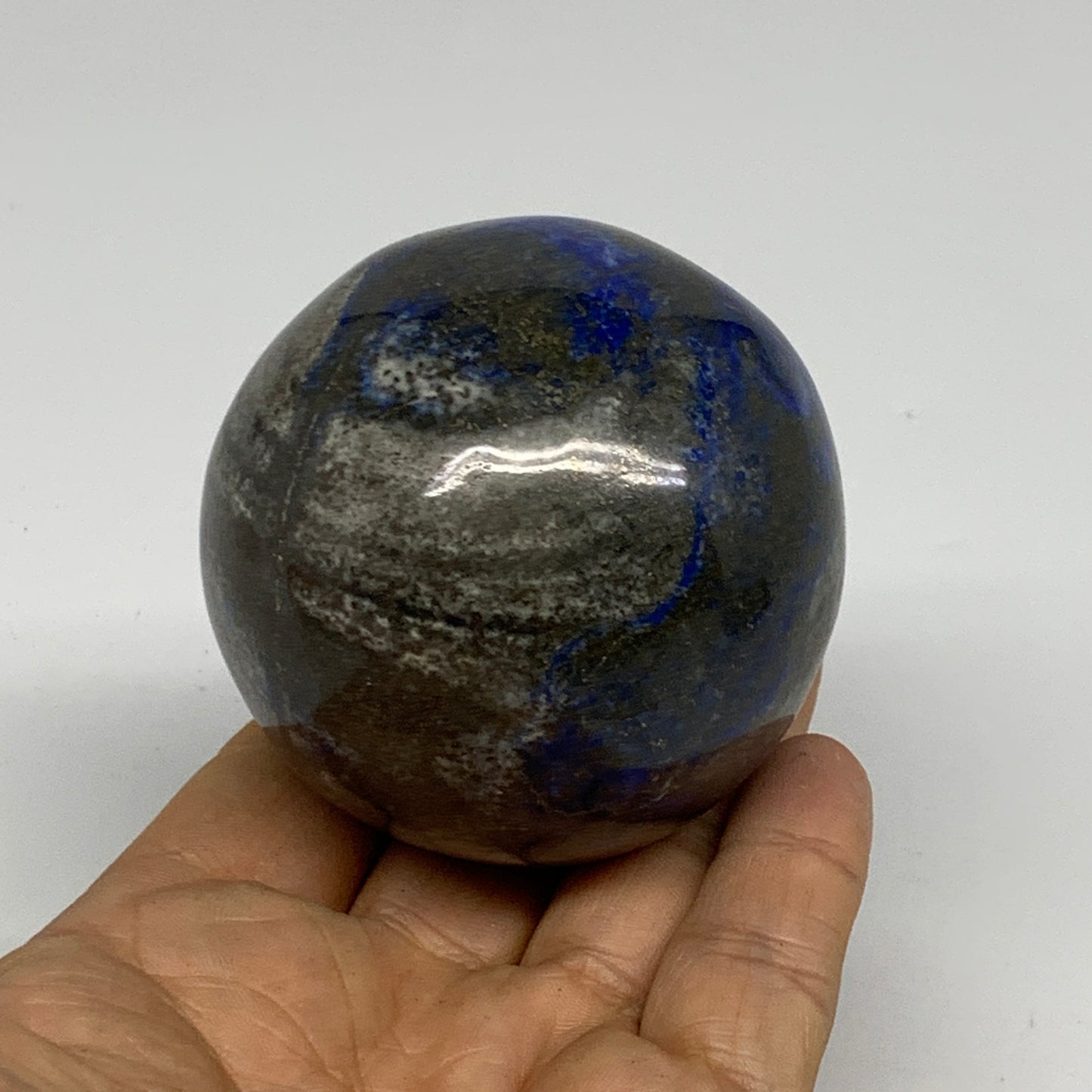 0.87 lbs, 2.5" (62mm), Lapis Lazuli Sphere Ball Gemstone @Afghanistan, B33221