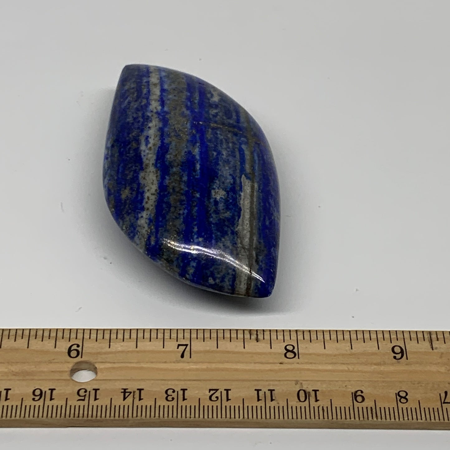 133g, 4"x1.8"x0.9", Natural Lapis Lazuli Palm Stone @Afghanistan, B36707