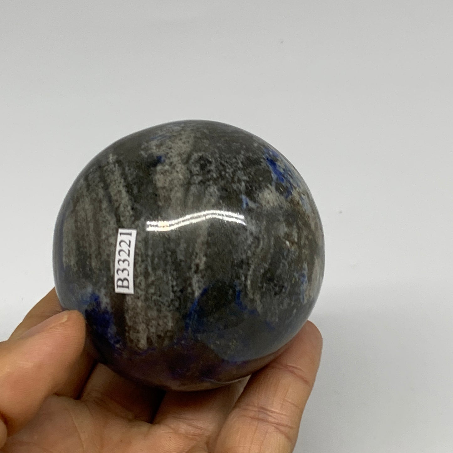 0.87 lbs, 2.5" (62mm), Lapis Lazuli Sphere Ball Gemstone @Afghanistan, B33221