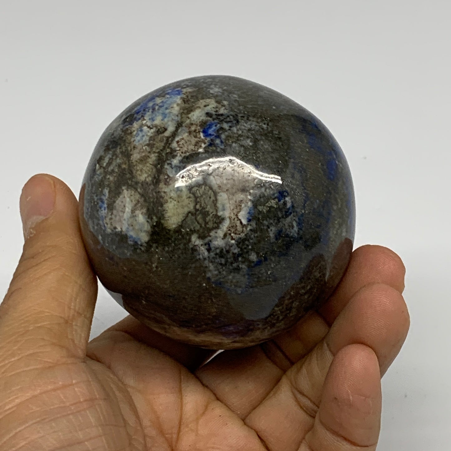 0.87 lbs, 2.5" (62mm), Lapis Lazuli Sphere Ball Gemstone @Afghanistan, B33221