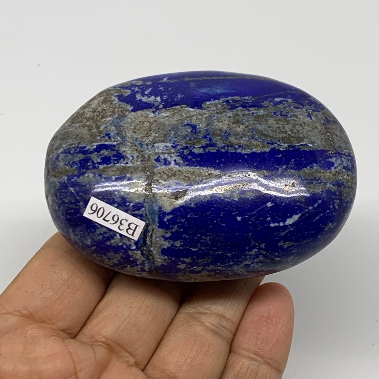 241.3g, 3"x2.2"x1.3", Natural Lapis Lazuli Palm Stone @Afghanistan, B36707