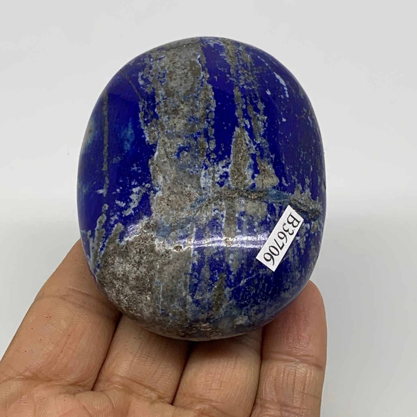 241.3g, 3"x2.2"x1.3", Natural Lapis Lazuli Palm Stone @Afghanistan, B36707