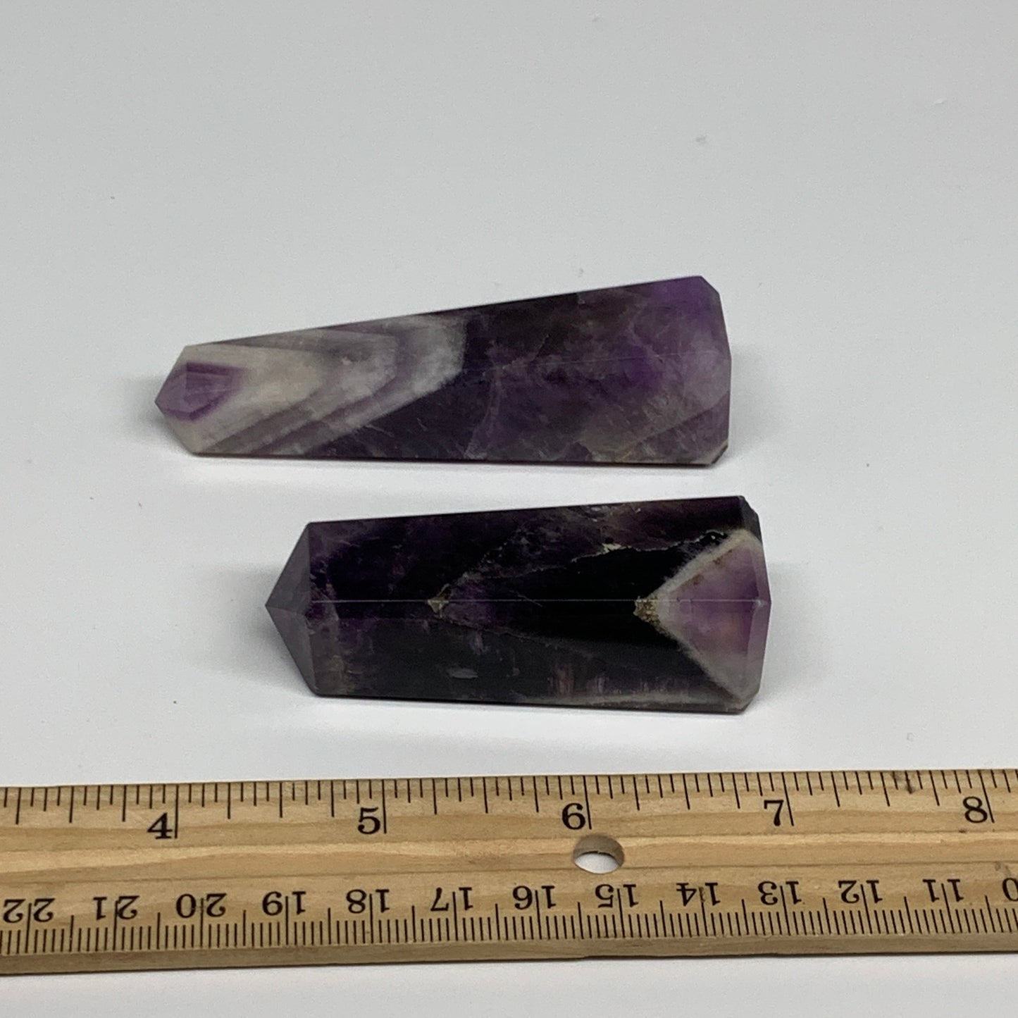 118g, 2.5"-3.2", 2pcs, Natural Amethyst Tower Point Obelisk @Brazil, B31243