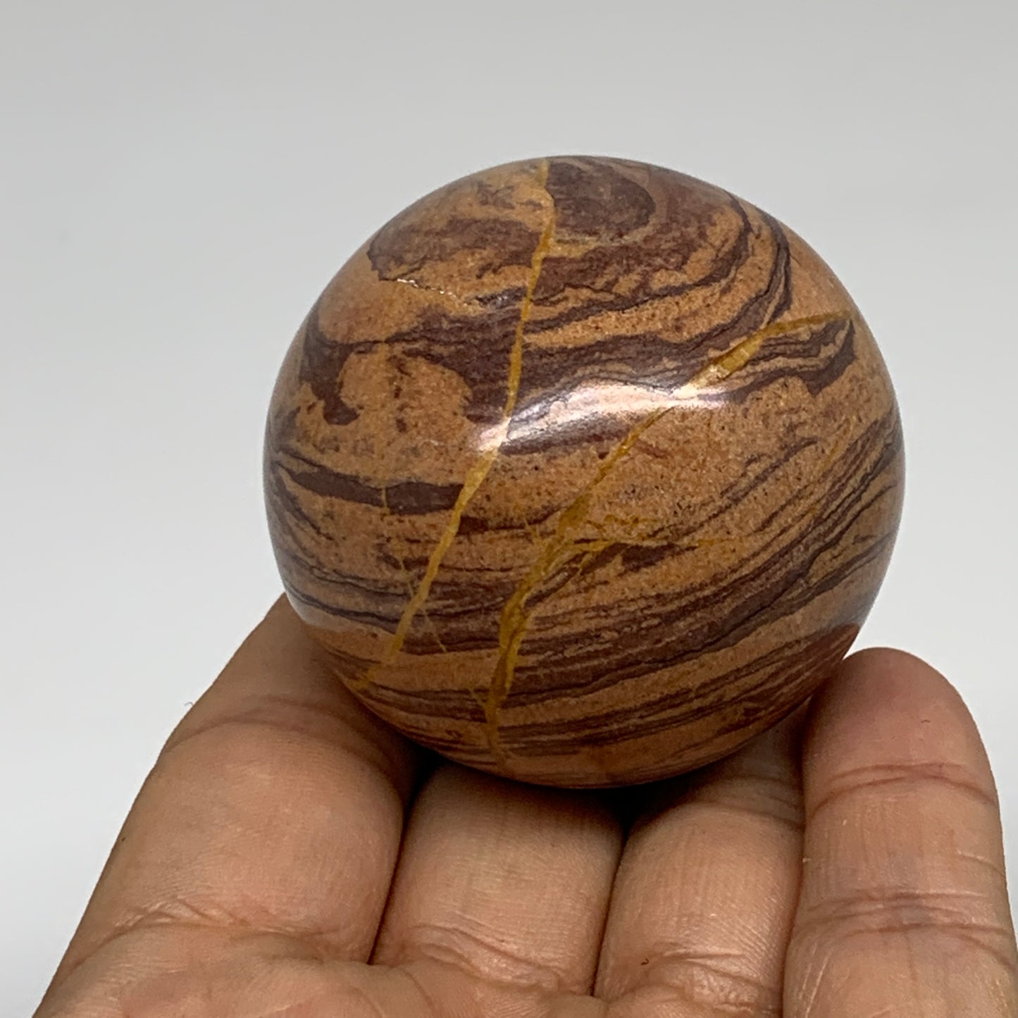 172.8g, 1.9"(48mm) Snakeskin Jasper Sphere Gemstone,Healing Crystal, B35349