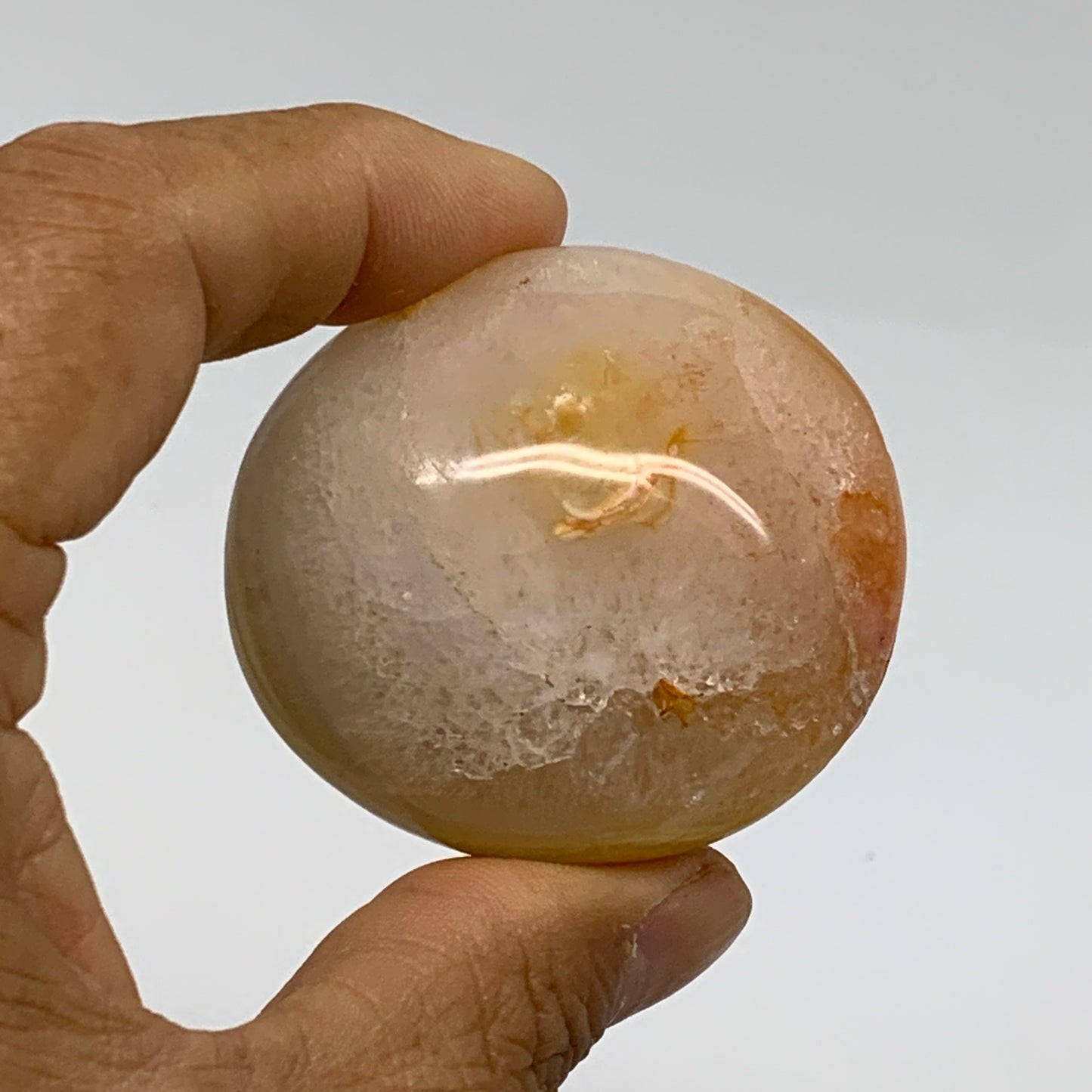 221.5g, 1.9"-2.1", 3pcs, Red Carnelian Palm-Stone Gem Crystal Polished, B37613