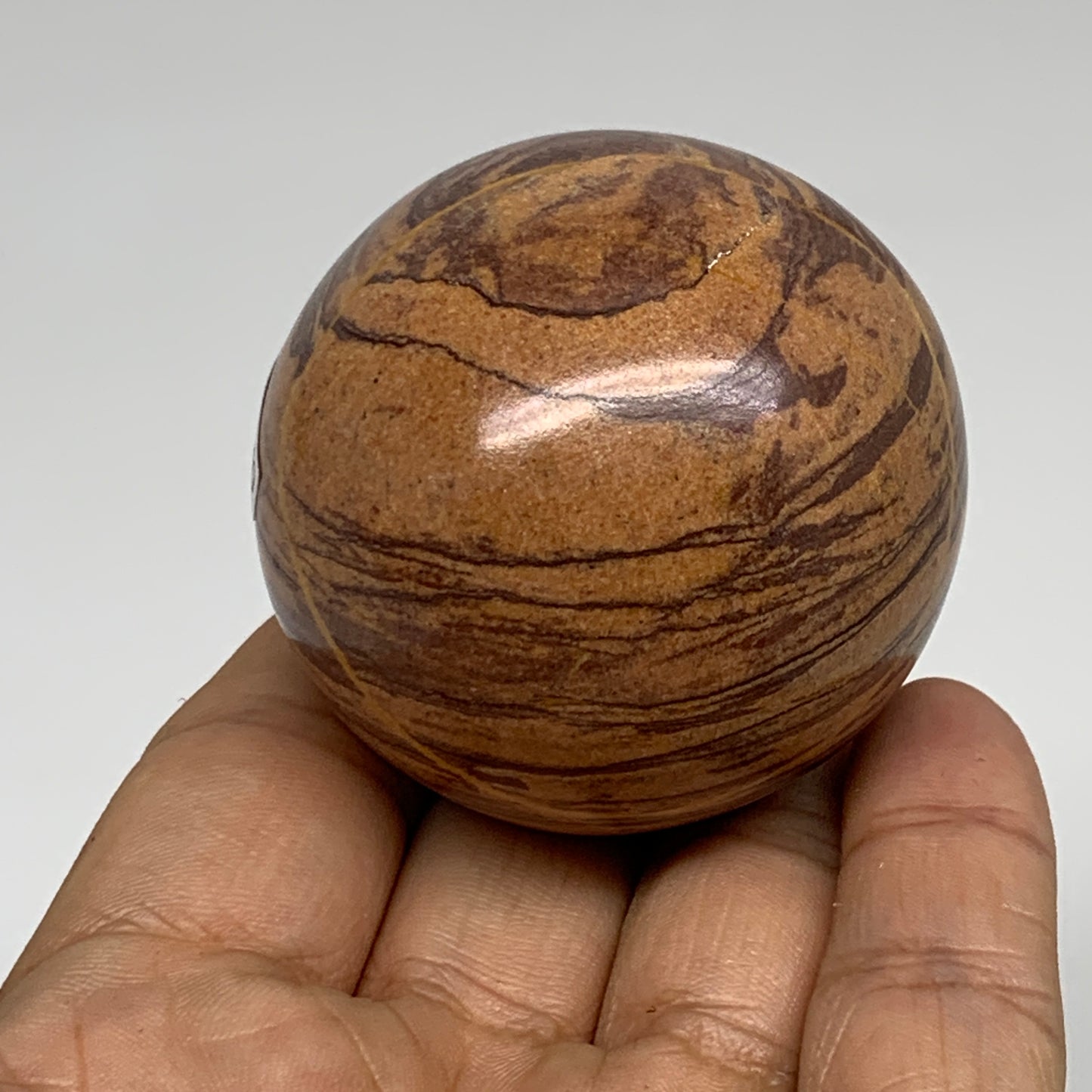 172.8g, 1.9"(48mm) Snakeskin Jasper Sphere Gemstone,Healing Crystal, B35349