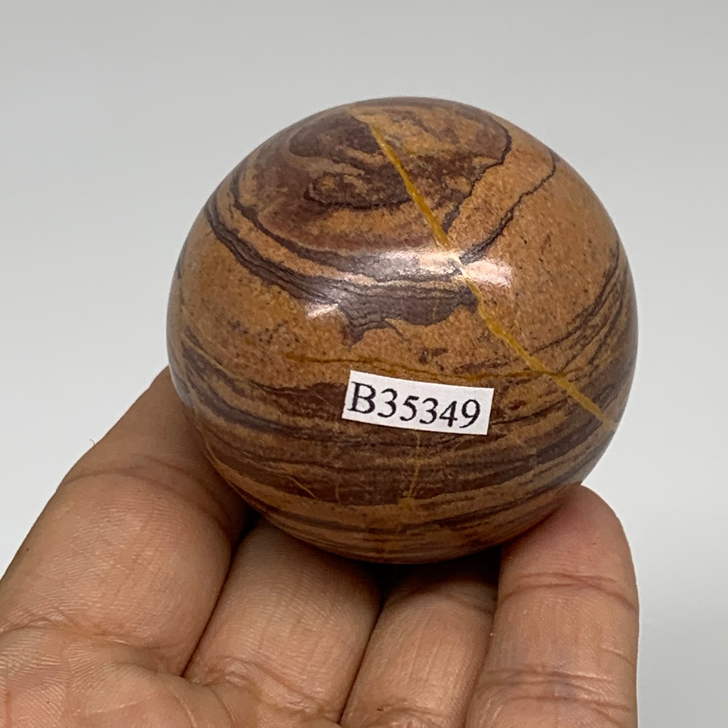 172.8g, 1.9"(48mm) Snakeskin Jasper Sphere Gemstone,Healing Crystal, B35349