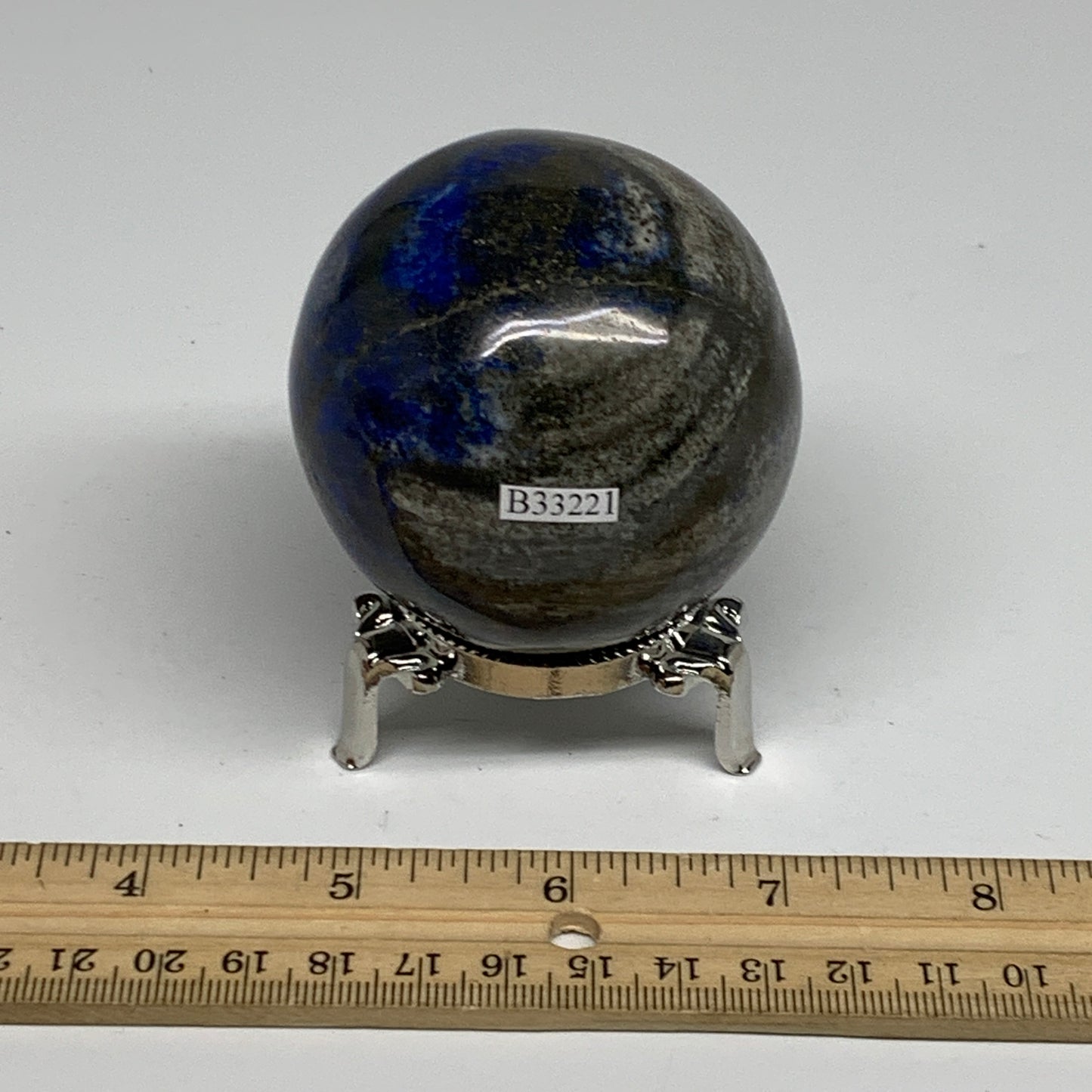0.87 lbs, 2.5" (62mm), Lapis Lazuli Sphere Ball Gemstone @Afghanistan, B33221