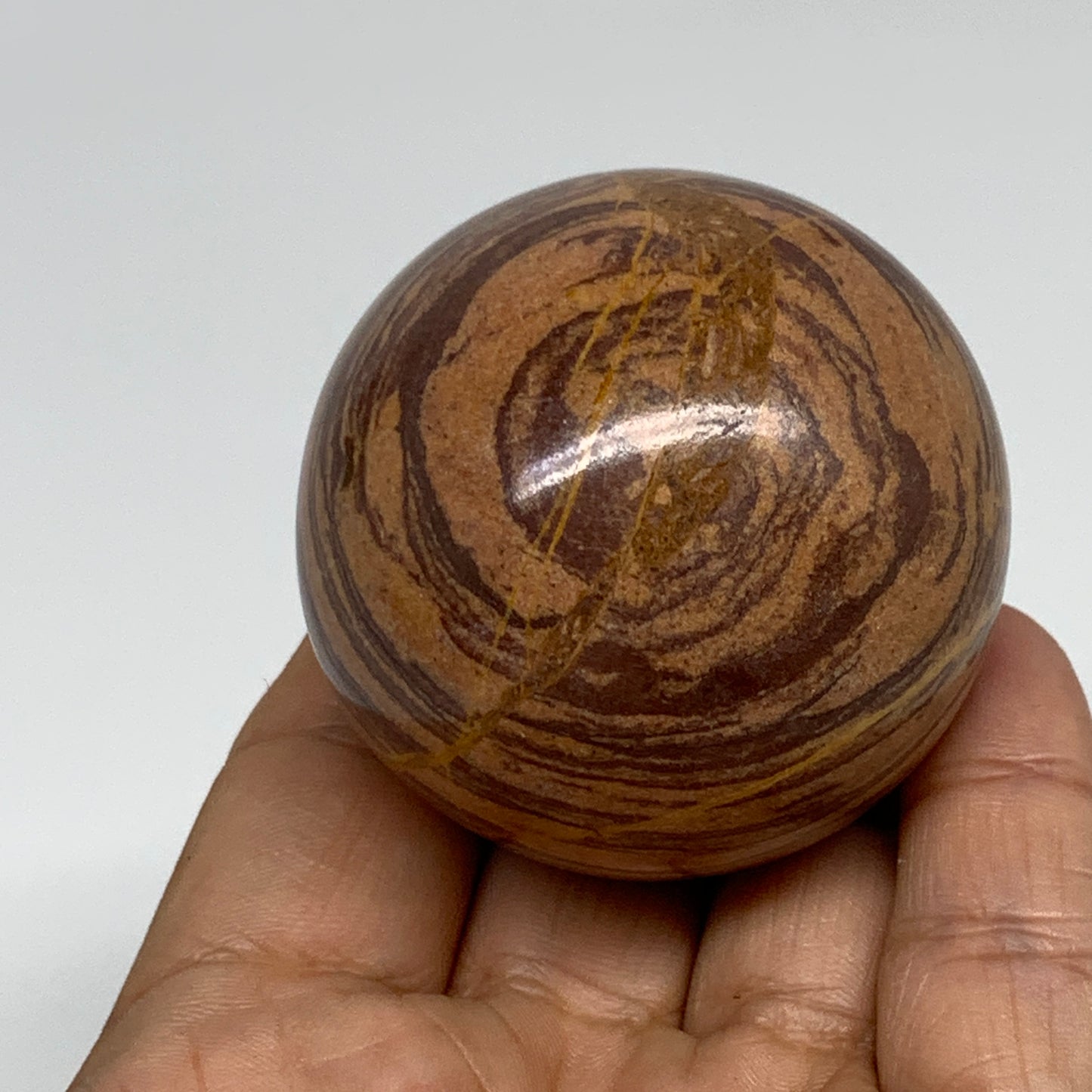 172.8g, 1.9"(48mm) Snakeskin Jasper Sphere Gemstone,Healing Crystal, B35349