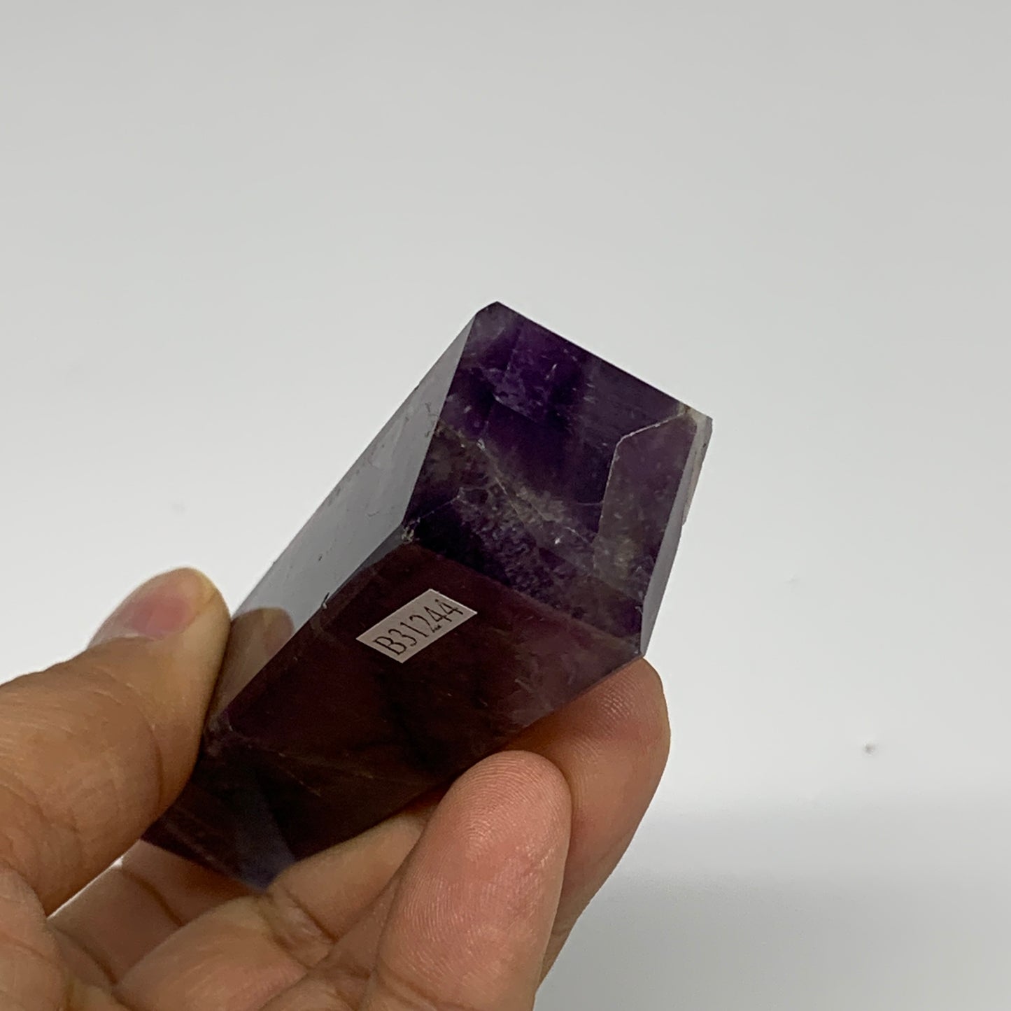 99.2g, 3.7"x0.9"x0.9" Natural Amethyst Tower Point Obelisk @Brazil, B31244