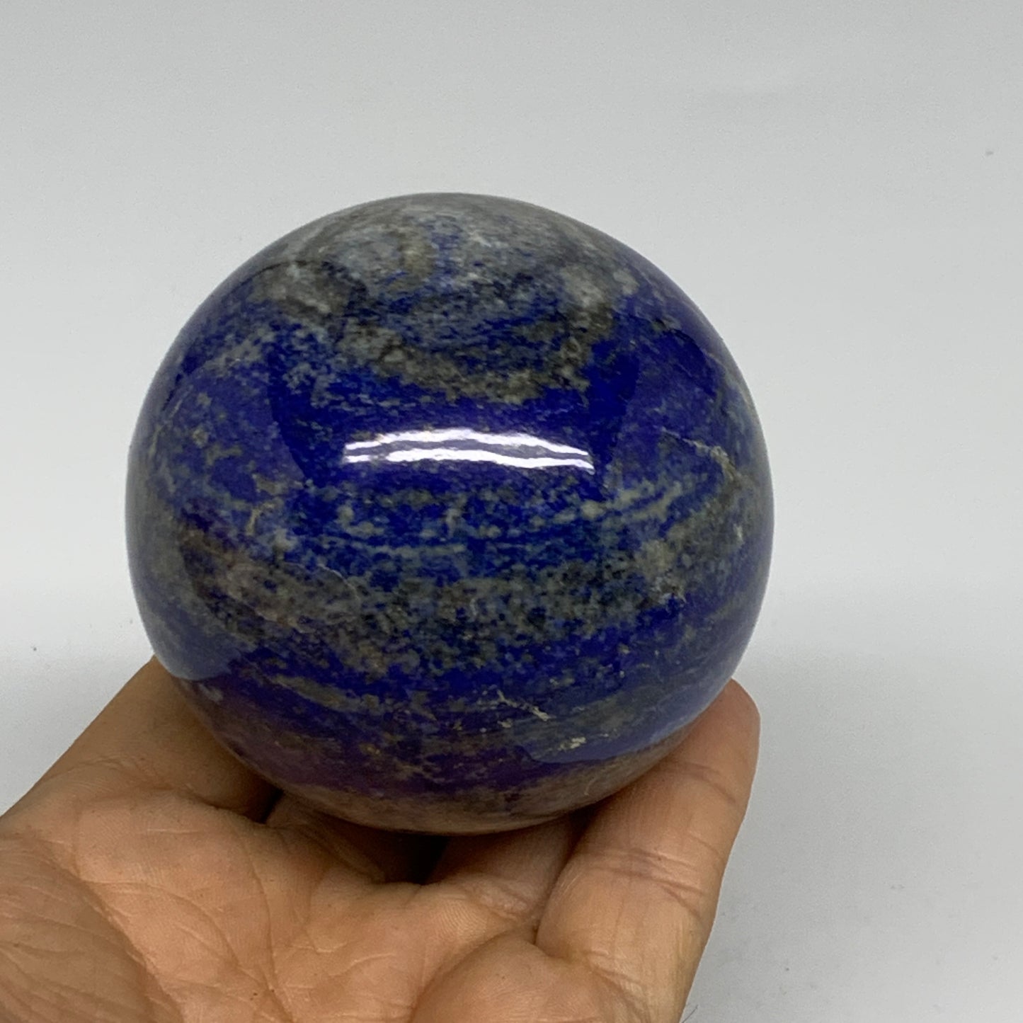 1.09 lbs, 2.7" (67mm), Lapis Lazuli Sphere Ball Gemstone @Afghanistan, B33222