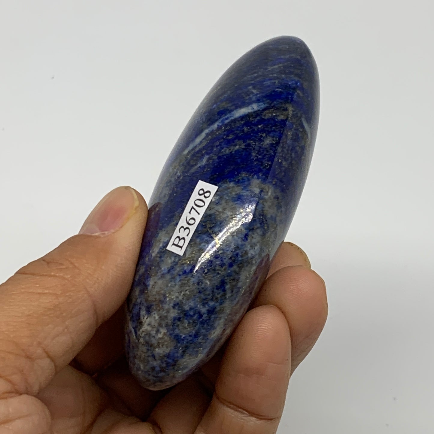 167.9g, 3.3"x1.8"x1.1", Natural Lapis Lazuli Palm Stone @Afghanistan, B36708