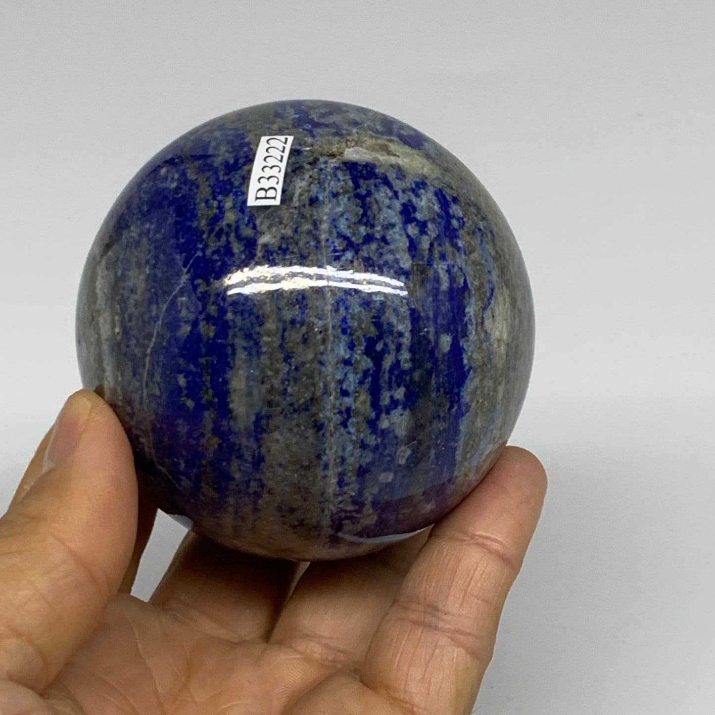 1.09 lbs, 2.7" (67mm), Lapis Lazuli Sphere Ball Gemstone @Afghanistan, B33222