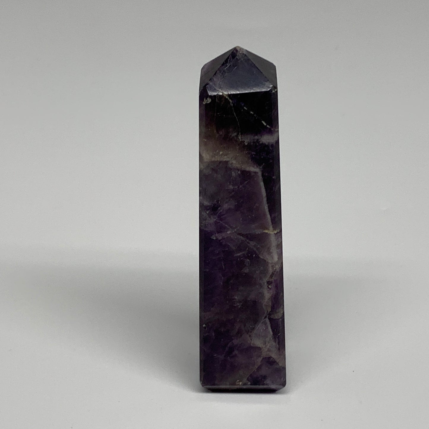 99.2g, 3.7"x0.9"x0.9" Natural Amethyst Tower Point Obelisk @Brazil, B31244