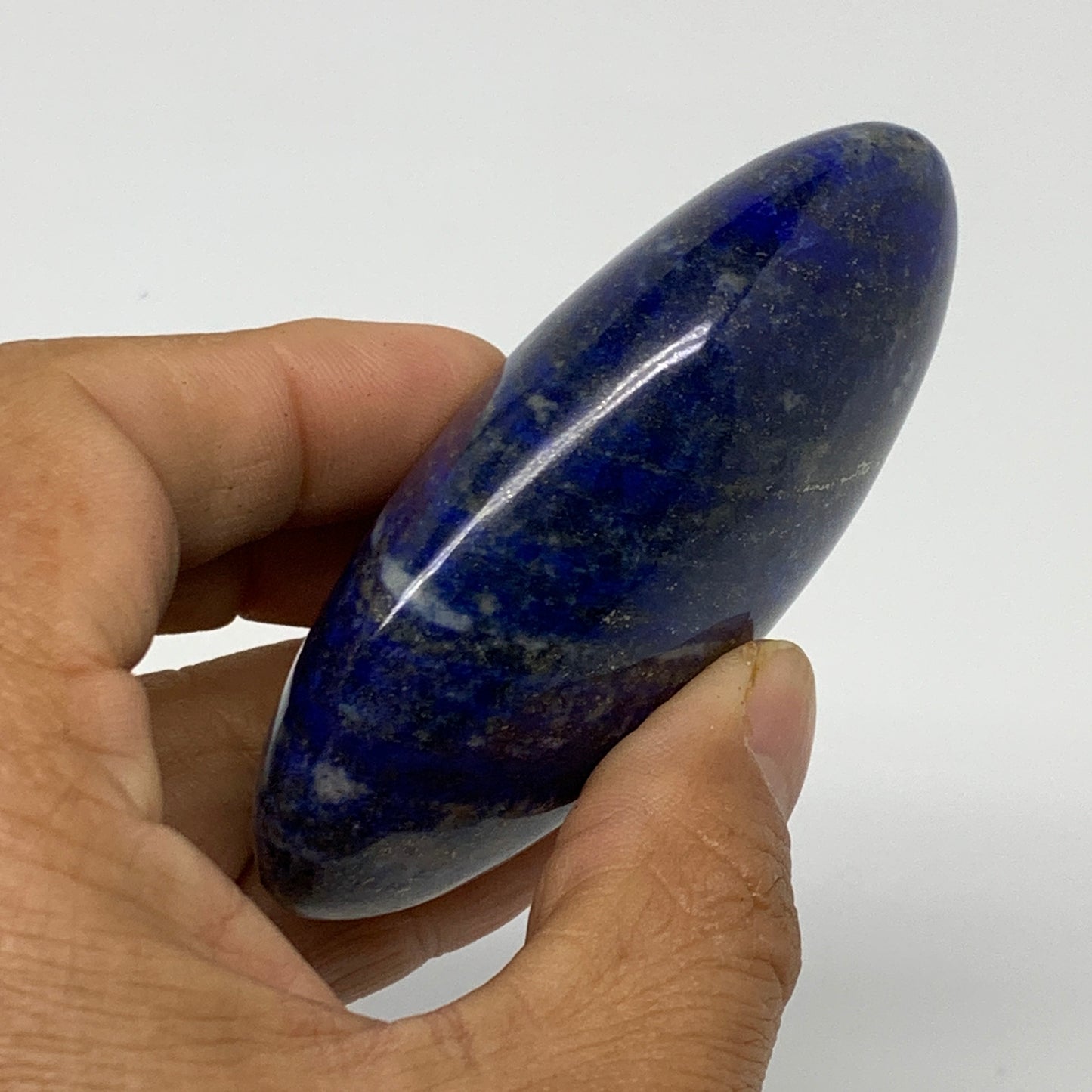 167.9g, 3.3"x1.8"x1.1", Natural Lapis Lazuli Palm Stone @Afghanistan, B36708