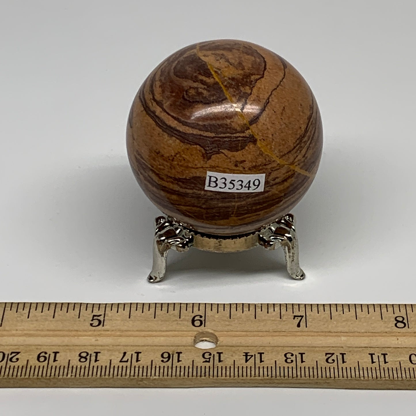 172.8g, 1.9"(48mm) Snakeskin Jasper Sphere Gemstone,Healing Crystal, B35349