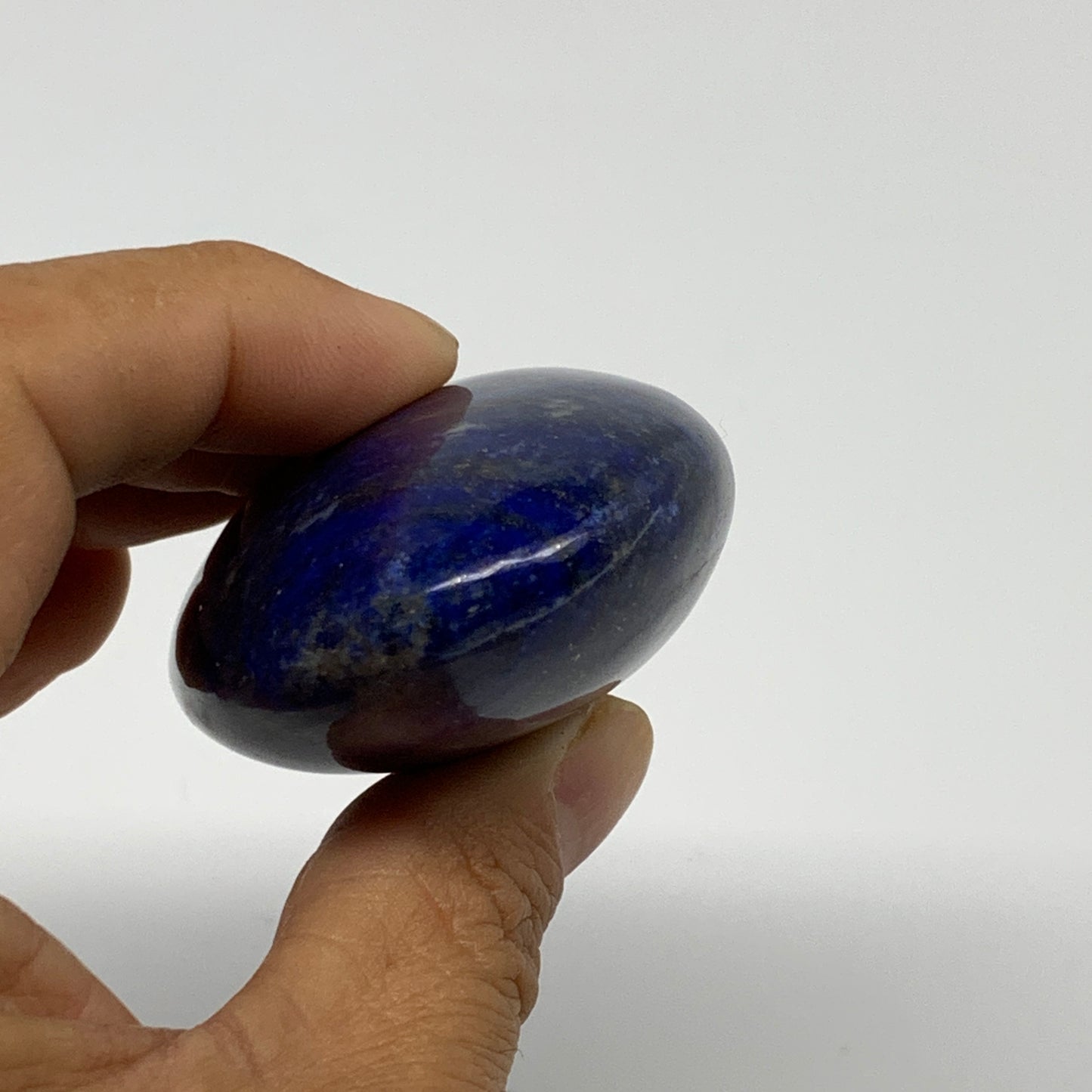 167.9g, 3.3"x1.8"x1.1", Natural Lapis Lazuli Palm Stone @Afghanistan, B36708