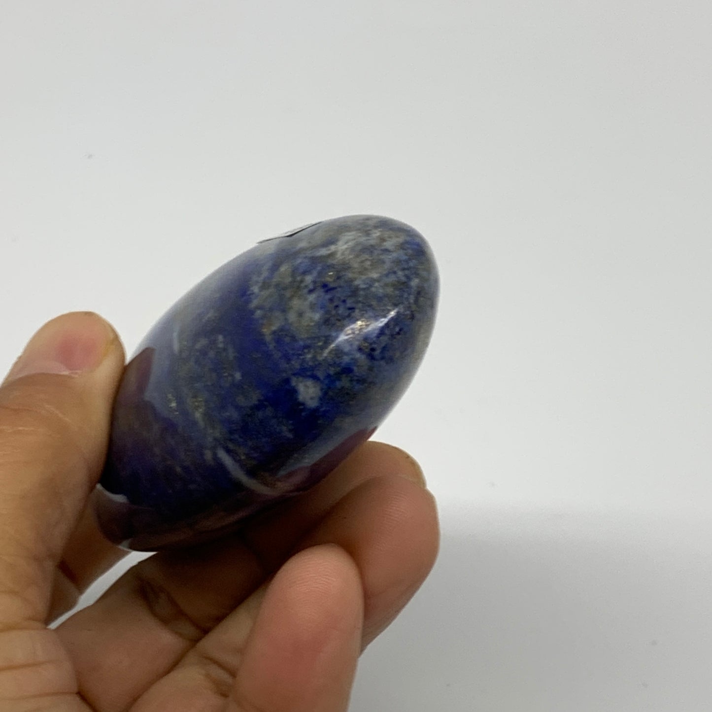 167.9g, 3.3"x1.8"x1.1", Natural Lapis Lazuli Palm Stone @Afghanistan, B36708
