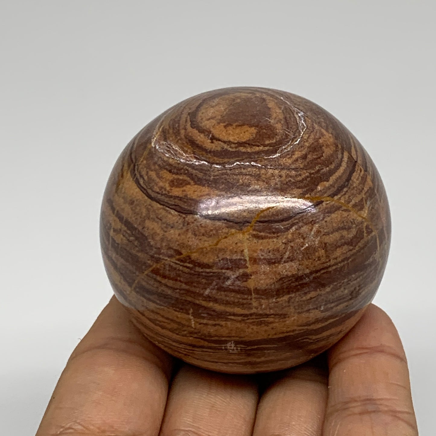 233.9g, 2.1"(54mm) Snakeskin Jasper Sphere Gemstone,Healing Crystal, B35350