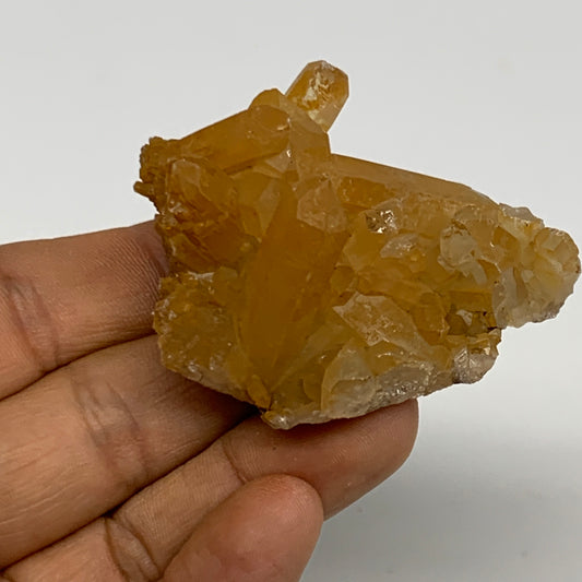 48.4g, 2"x1.9"x1.2", Orange Quartz Cluster Crystal Terminated @Brazil, B28932