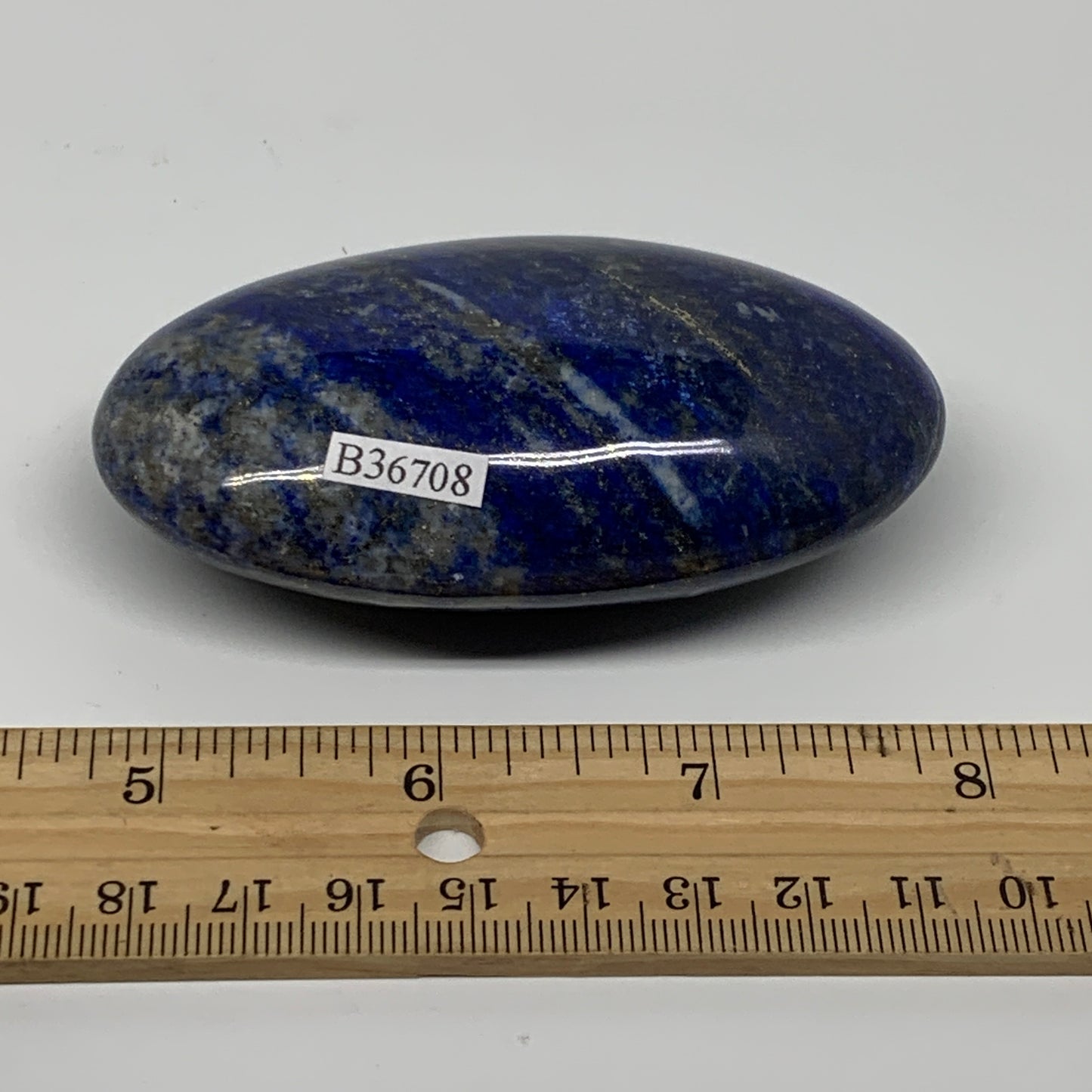 167.9g, 3.3"x1.8"x1.1", Natural Lapis Lazuli Palm Stone @Afghanistan, B36708