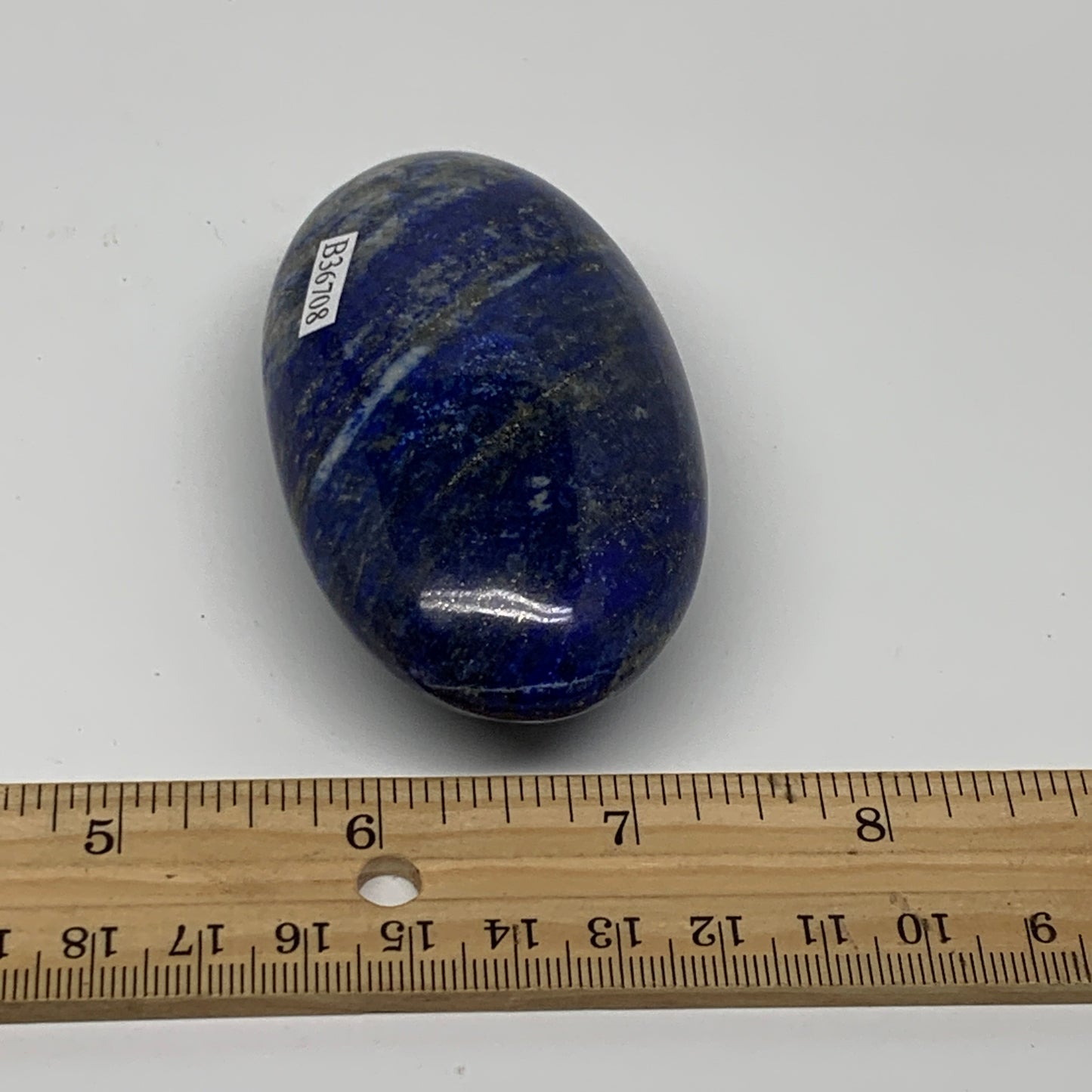 167.9g, 3.3"x1.8"x1.1", Natural Lapis Lazuli Palm Stone @Afghanistan, B36708