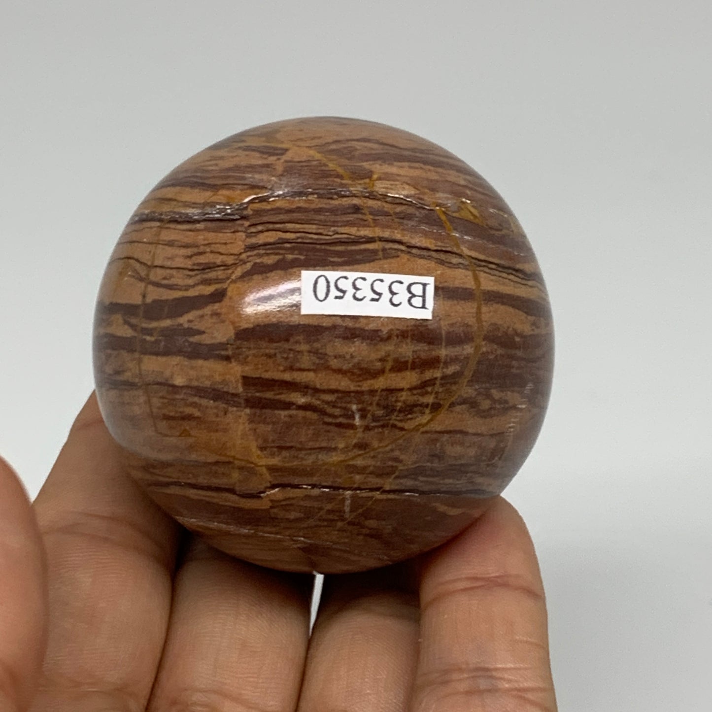 233.9g, 2.1"(54mm) Snakeskin Jasper Sphere Gemstone,Healing Crystal, B35350