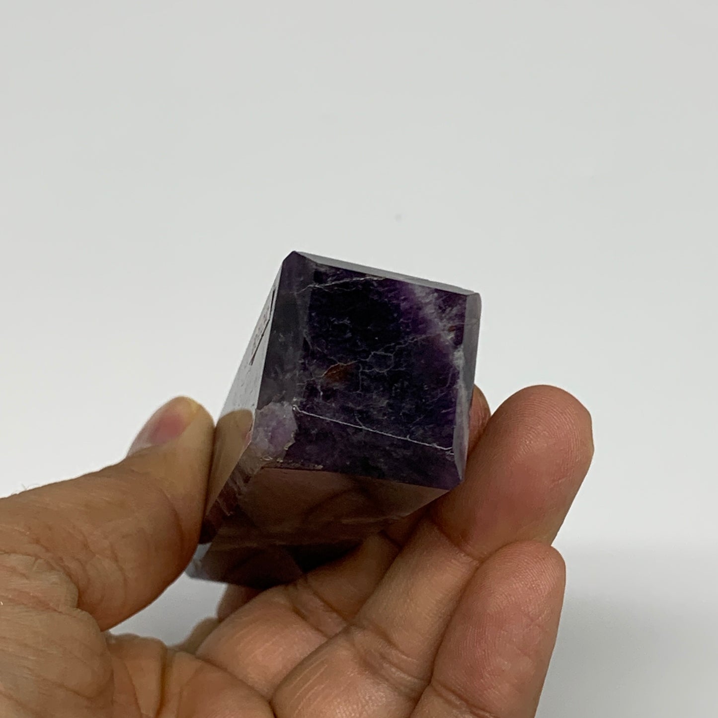 99.5g, 3.6"x0.9"x1" Natural Amethyst Tower Point Obelisk @Brazil, B31245