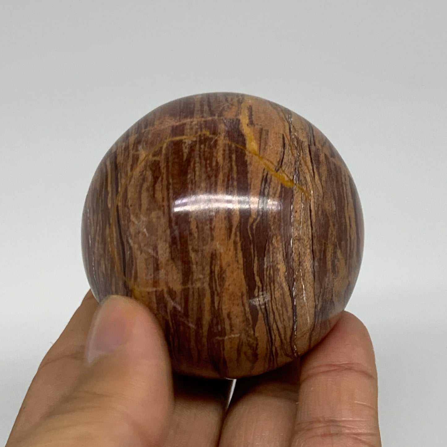 233.9g, 2.1"(54mm) Snakeskin Jasper Sphere Gemstone,Healing Crystal, B35350