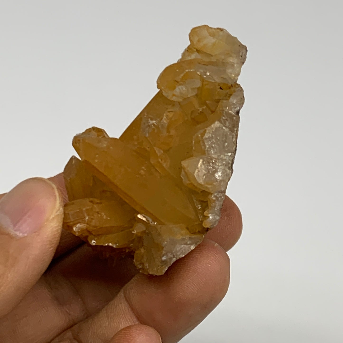 48.4g, 2"x1.9"x1.2", Orange Quartz Cluster Crystal Terminated @Brazil, B28932