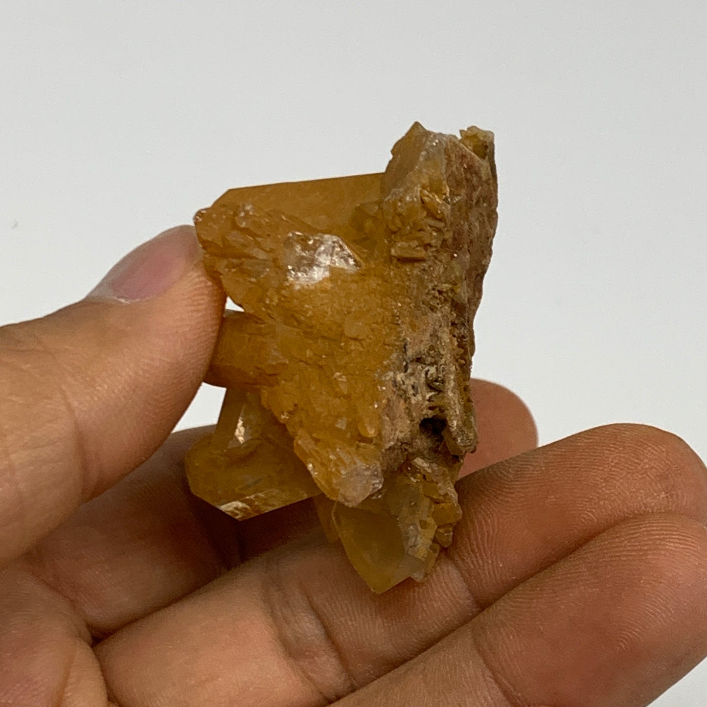 48.4g, 2"x1.9"x1.2", Orange Quartz Cluster Crystal Terminated @Brazil, B28932