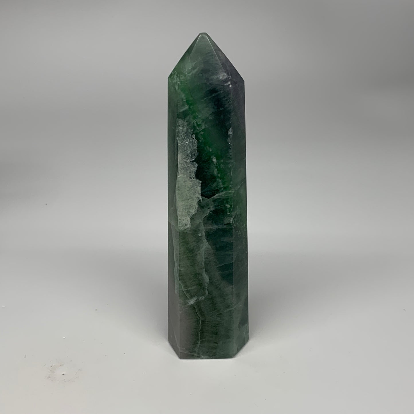 1.31 lbs, 7.3"x1.8"x1.3" Natural Fluorite Tower Obelisk Point Crystal, B29668