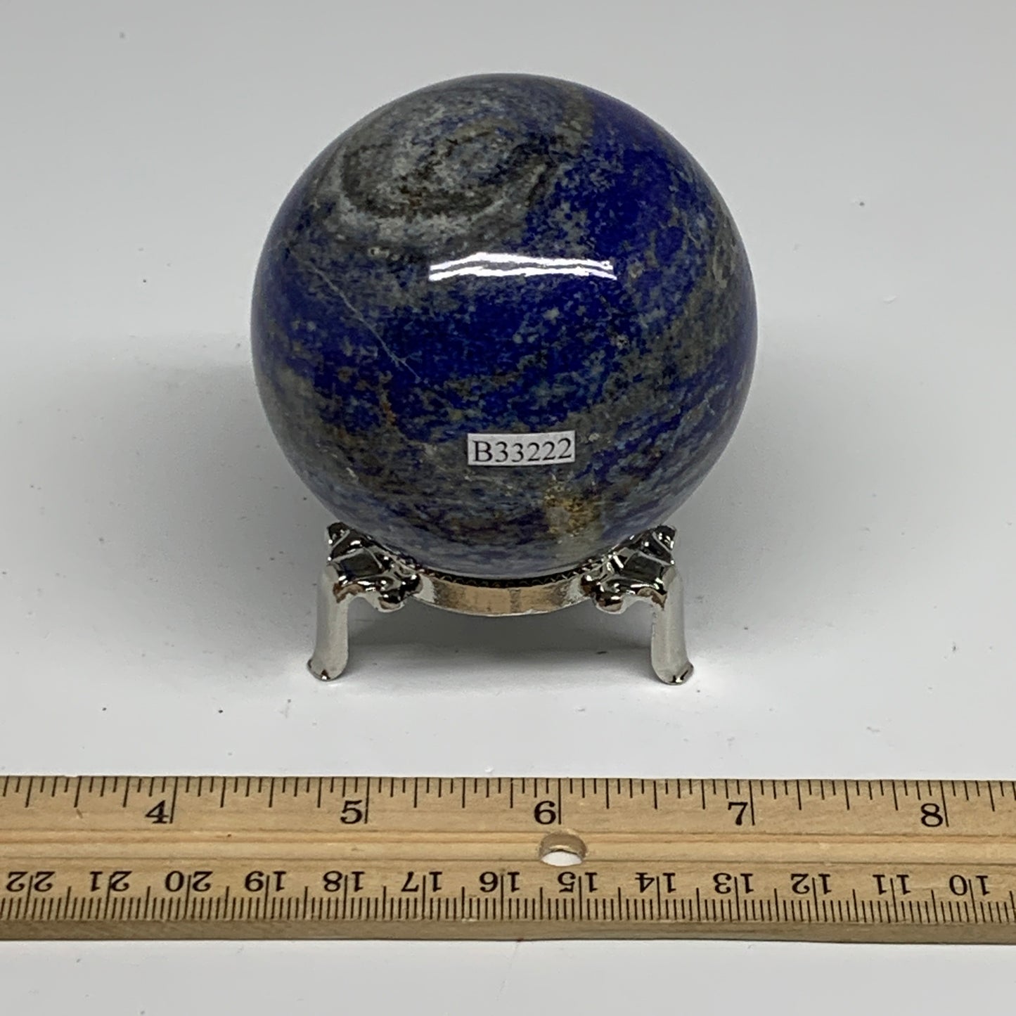 1.09 lbs, 2.7" (67mm), Lapis Lazuli Sphere Ball Gemstone @Afghanistan, B33222