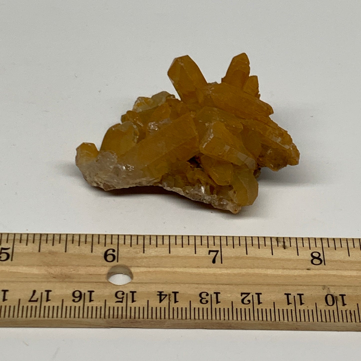 48.4g, 2"x1.9"x1.2", Orange Quartz Cluster Crystal Terminated @Brazil, B28932