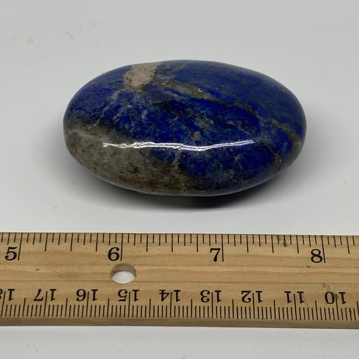 119.9g, 2.6"x1.7"x1", Natural Lapis Lazuli Palm Stone @Afghanistan, B36709