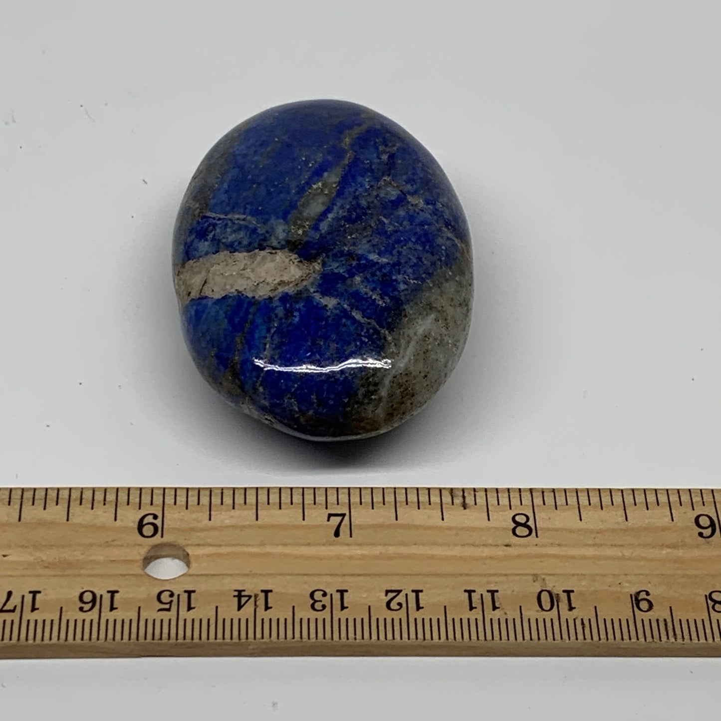 119.9g, 2.6"x1.7"x1", Natural Lapis Lazuli Palm Stone @Afghanistan, B36709