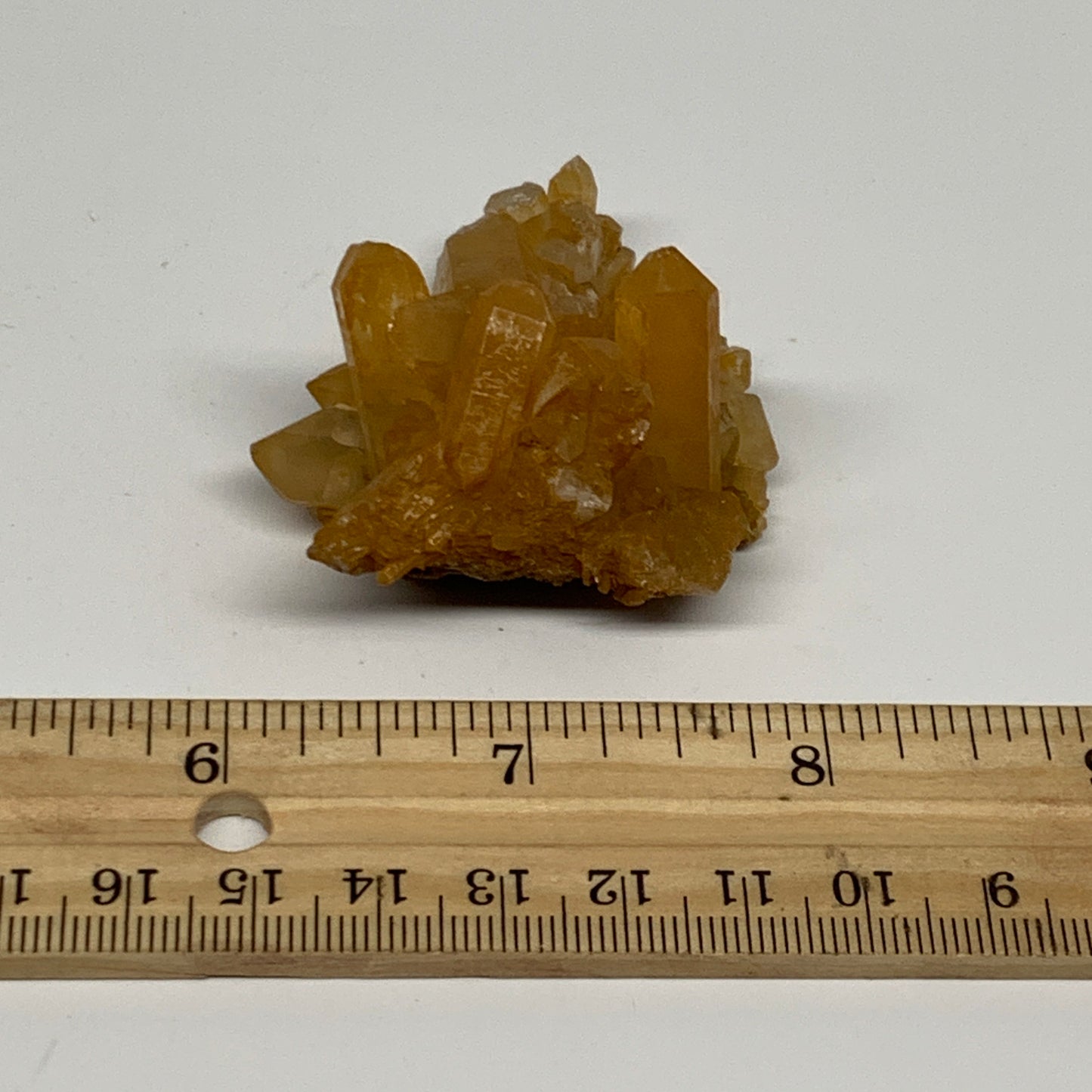 48.4g, 2"x1.9"x1.2", Orange Quartz Cluster Crystal Terminated @Brazil, B28932
