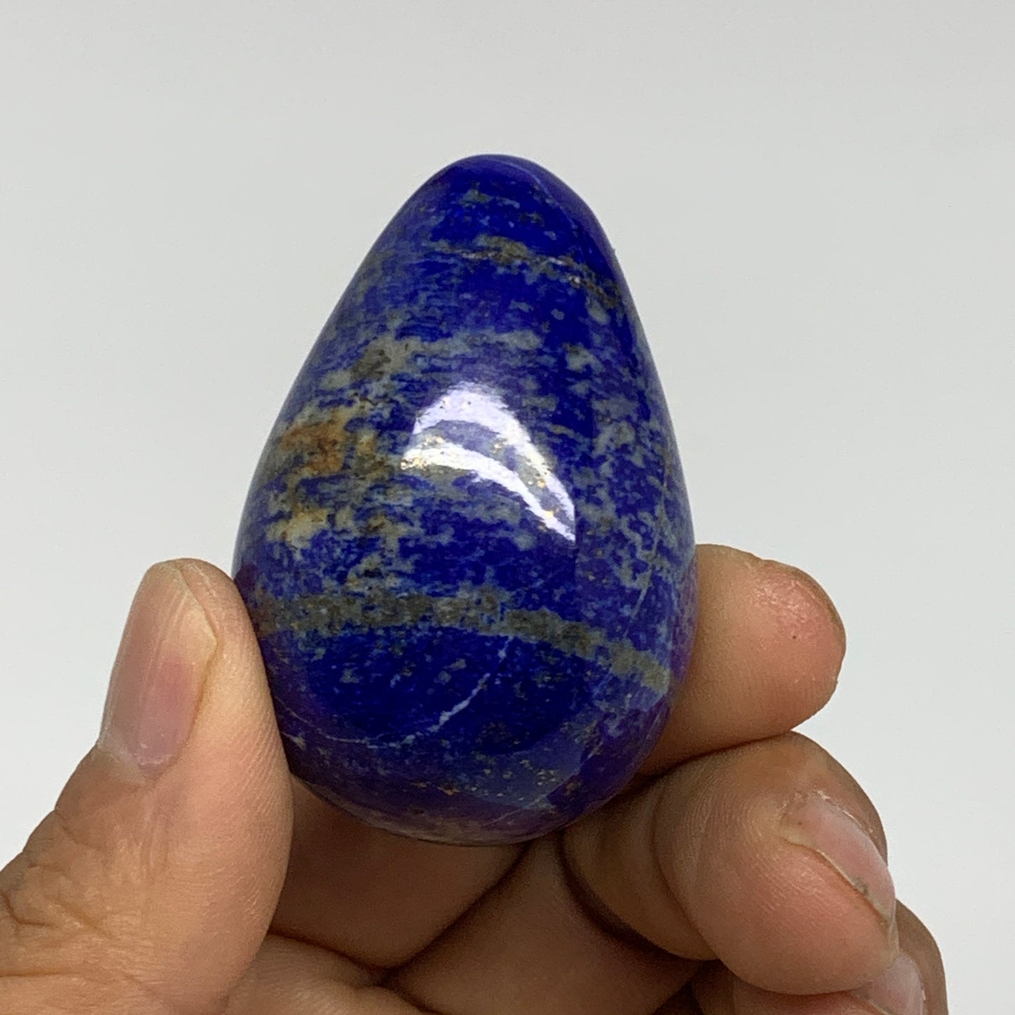 170.4g, 1.8"-1.9", 2pcs, Natural Lapis Lazuli Egg Polished @Afghanistan, B30405