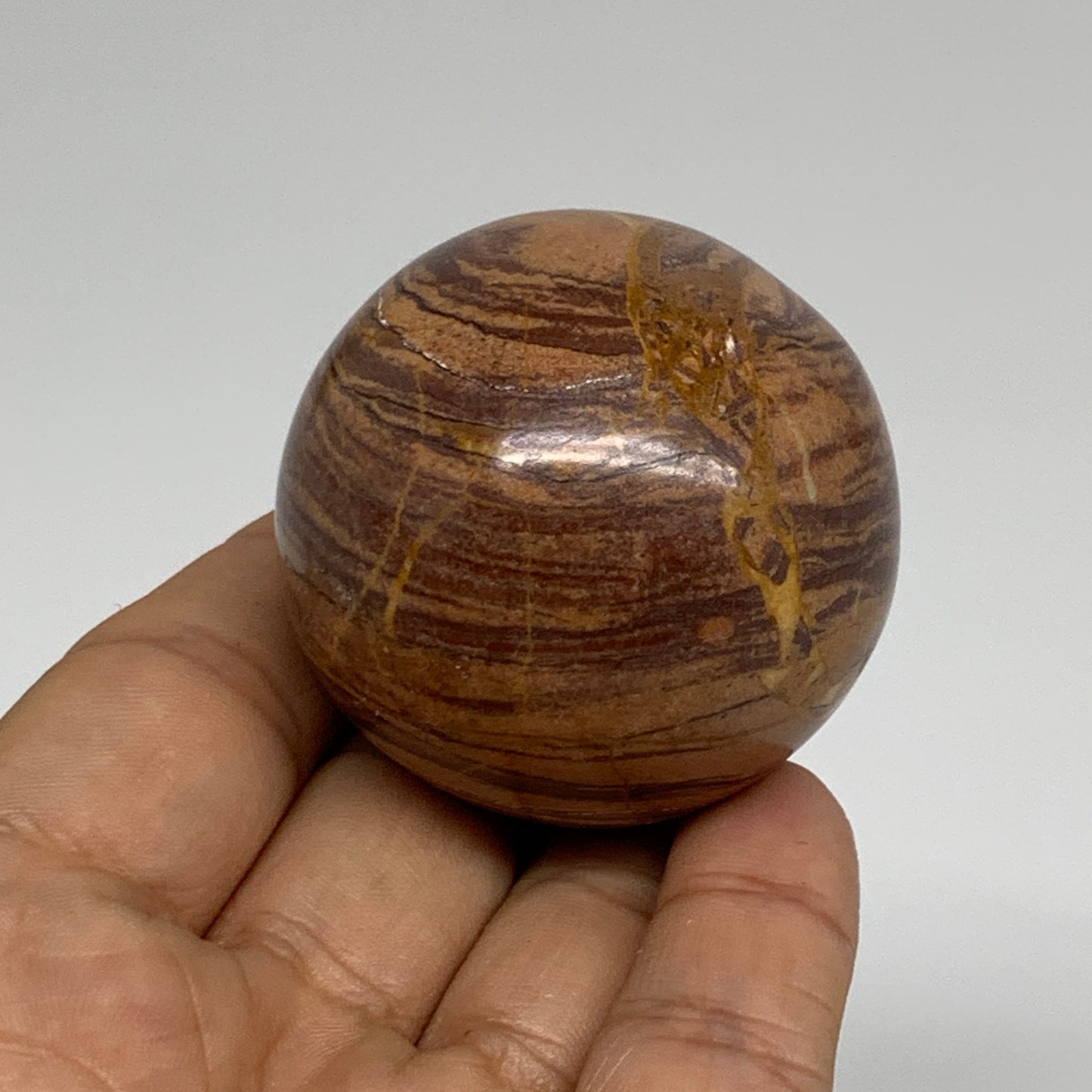137.7g, 1.8"(45mm) Snakeskin Jasper Sphere Gemstone,Healing Crystal, B35351
